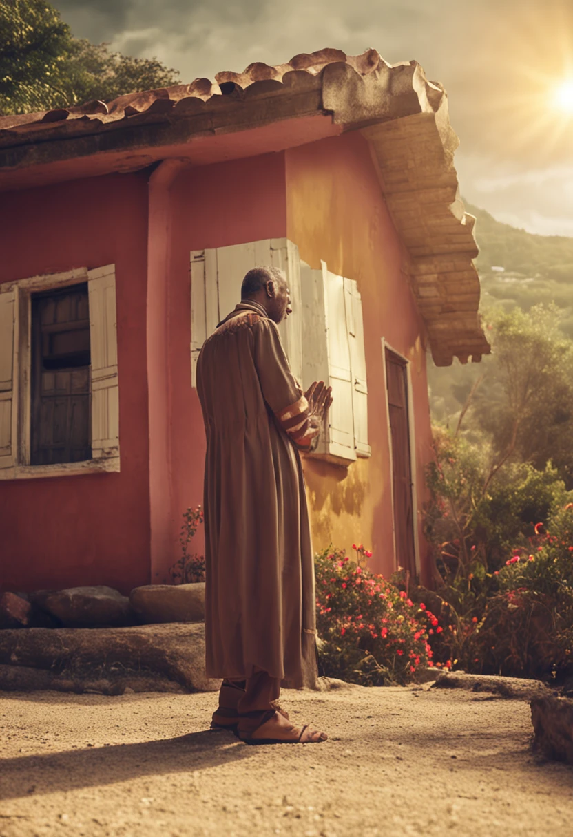 Homem na casa dos 40 anos, praying and asking God for forgiveness
