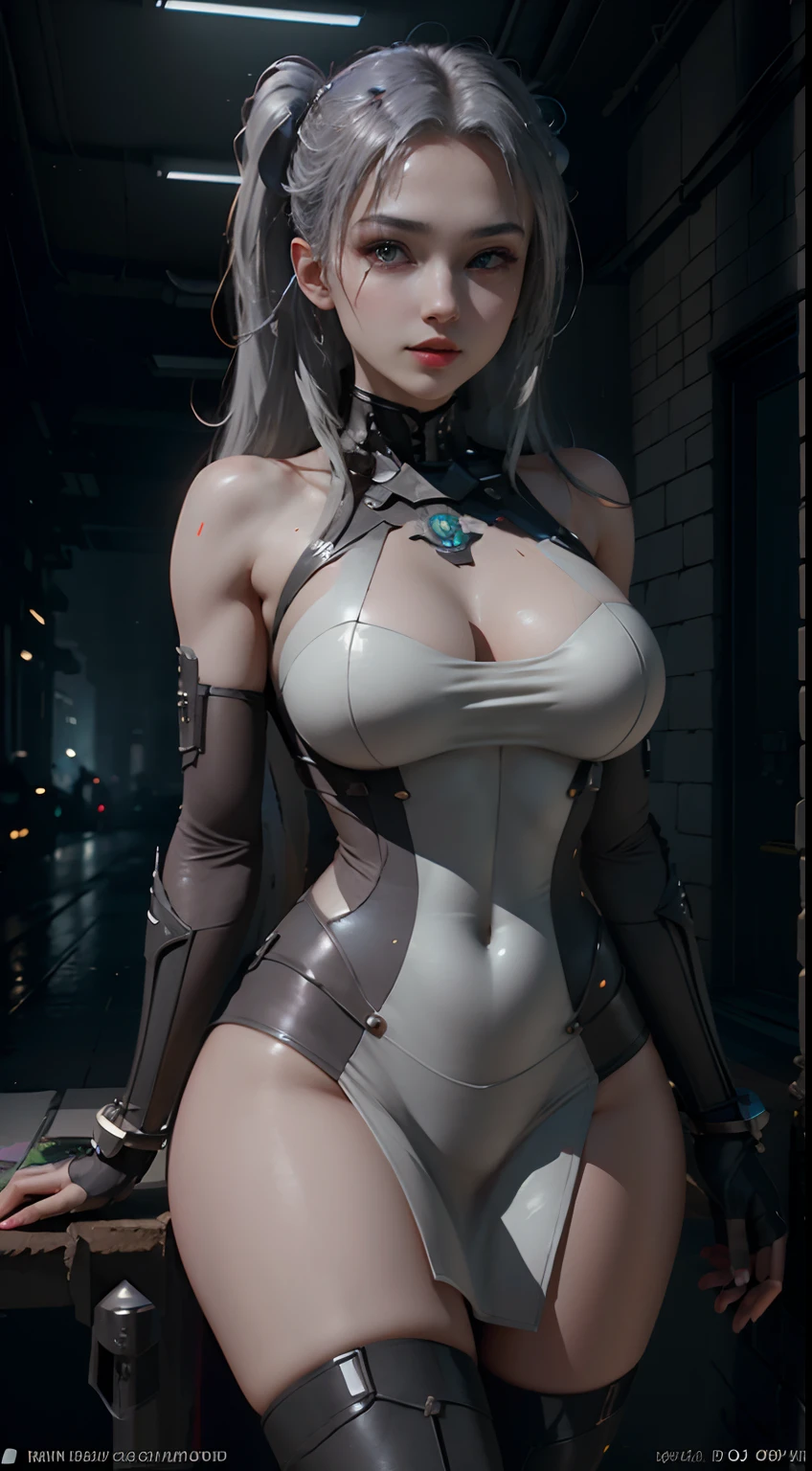 (Best Quality), ((Masterpiece), (Detail: 1.4), 3D, A Beautiful Cyberpunk Woman, HDR (High Dynamic Range), Ray Tracing, NVIDIA RTX, Super-Resolution, Unreal 5, Subsurface Scattering, PBR Textures, Post-Processing, Anisotropic Filtering, Depth of Field, Maximum Sharpness and Clarity, Multi-layer Textures, Albedo and Highlight Maps, Surface Shading, Accurate simulation of light-material interactions, perfect proportions, Octane Render, two-color light, large aperture, low ISO, white balance, rule of thirds, 8K RAW