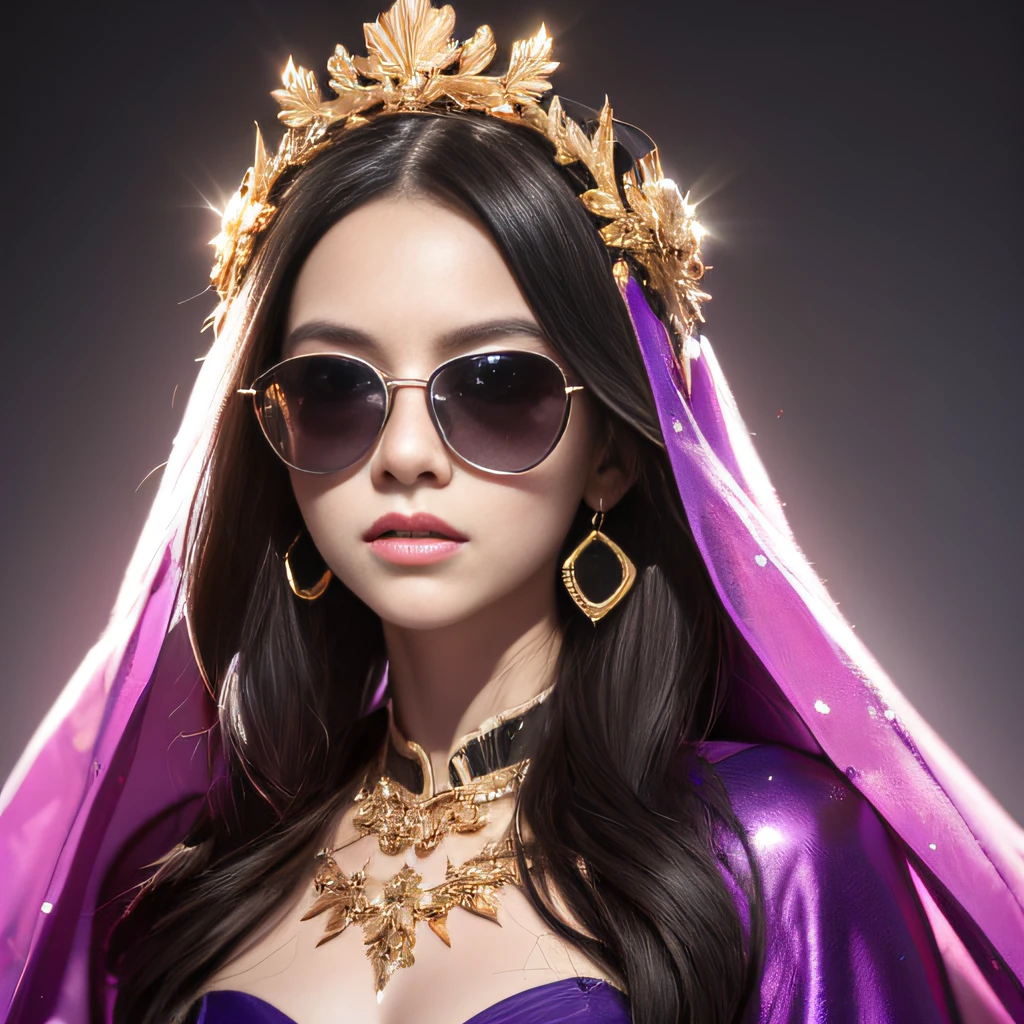 skelleton，Wear aluminum-rimmed reflective sunglasses，32K（tmasterpiece，k hd，hyper HD，32K）Purple-pink flowing hair，Golden skull jewelry district in the lunar soil，Skeleton King ，Black Gold Dragon Skeleton Protector （The skeleton is realistic：1.4），Skull pattern robe，Purple-pink skull headdress，Snowflakes fluttering，The background is pure，Hold your head high，Be proud，The nostrils look at people， A high resolution， the detail， RAW photogr， Sharp Re， Nikon D850 Film Stock Photo by Jefferies Lee 4 Kodak Portra 400 Camera F1.6 shots, Rich colors, ultra-realistic vivid textures, Dramatic lighting, Unreal Engine Art Station Trend, cinestir 800，Hold your head high，Be proud，The nostrils look at people，Tsundere，Snowflakes fluttering，Snowflakes fluttering，Snowflakes fluttering，Snowflakes fluttering，Impeccable，( reasonable design, Clear lines, High sharpness,Best quality, Very detailed skeleton, The skeleton of a masterpiece, offcial art, movie light effect, 4K skeleton（（（Wear aluminum-rimmed reflective sunglasses）））