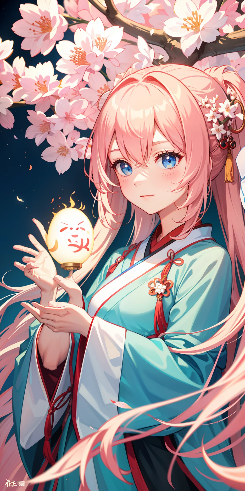 1girl, (hanfu), glowing, sidelighting, wallpaper,