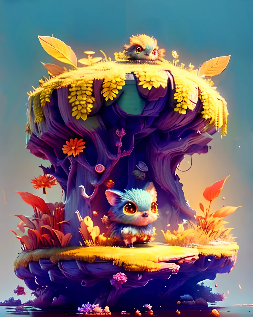 "Create a masterful masterpiece of cute creatures with ultra-detailed concept art inspired by. Utilize Stable Diffusion's power to unleash your inner Cu73Cre4ture programmer and bring your imagination to life!", high detailed, 8k