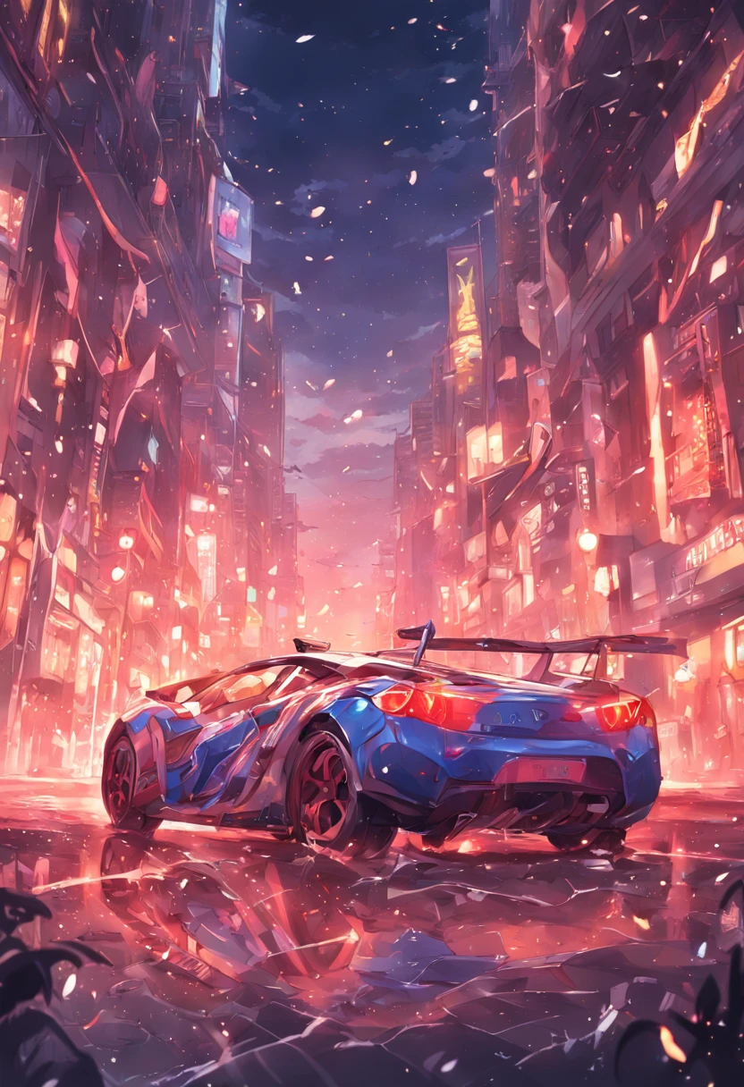 um carro esportivo na cidade