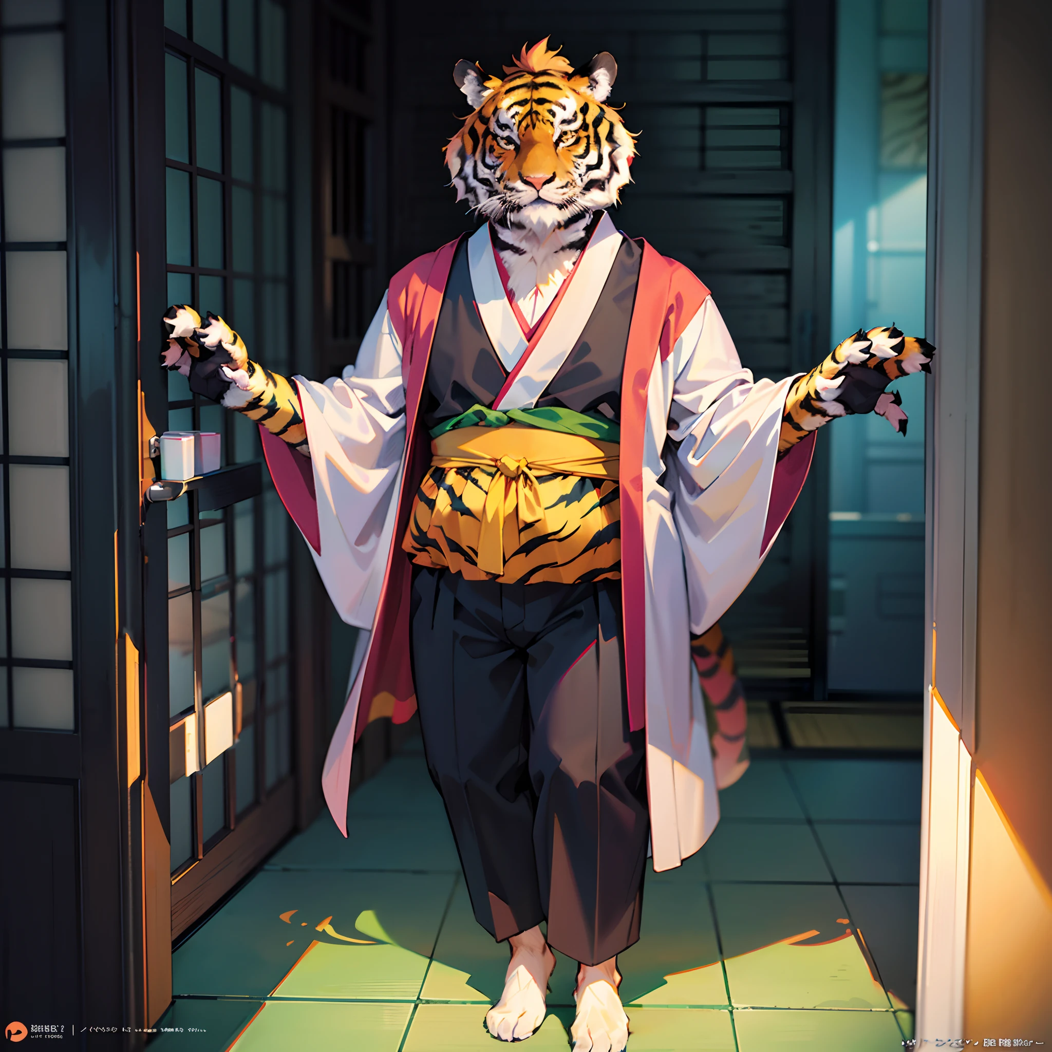 Japanese-style sliding doors、Tiger's tail