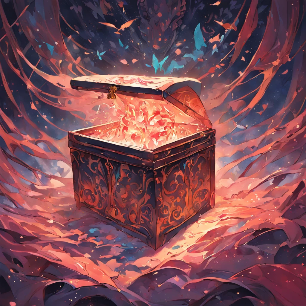 "Unveiling the magic box covered in mystery, mesmerizing illustration, intricate vector art, the anticipation of revealing what lies beneath the privacy cloth, magic in the air, artistic paint strokes, the hidden secret waiting to be discovered, safely kept under the rug, protection and intrigue."