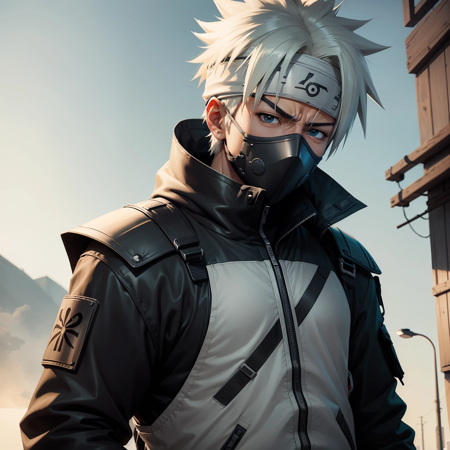 Creat a 2d imeage of Kakashi hatake