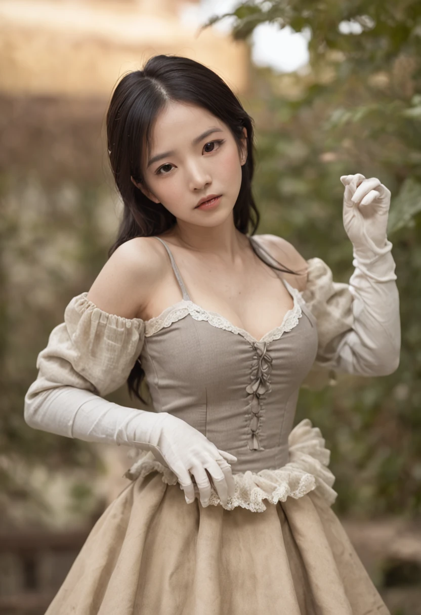 (full bodyesbian) Young Sora Aoi wears a leaky skirt，Seems to blend seamlessly with the surroundings。jpn，(Masterpiece)