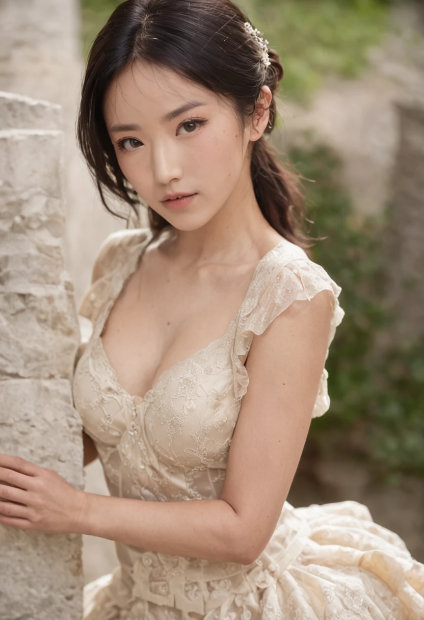 (full bodyesbian) Young Sora Aoi wears a leaky skirt,Seems to blend seamlessly with the surroundings。jpn,(Masterpiece)