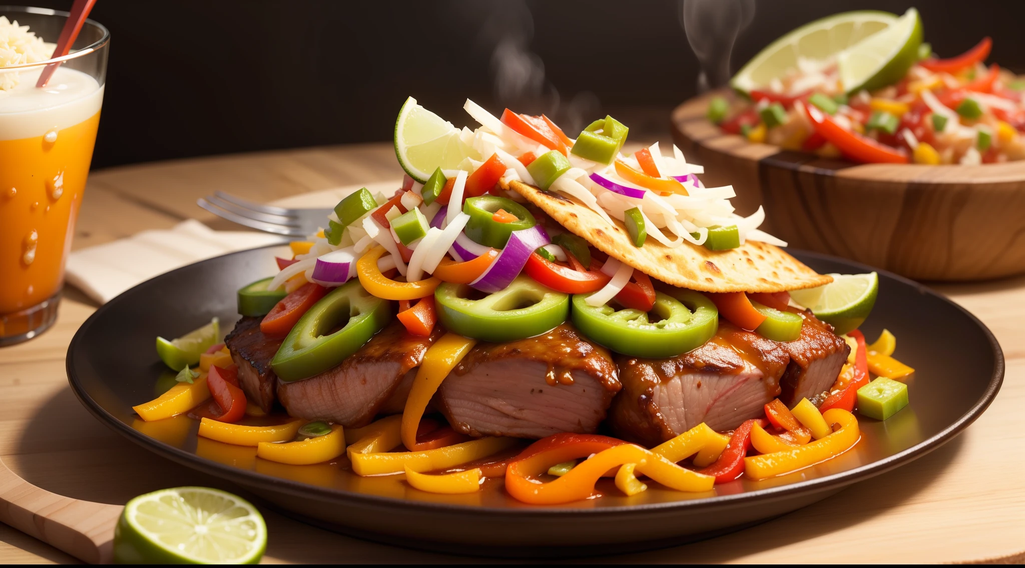Capture the sizzling essence of Lupe Tortilla Beef Fajitas in this eye-catching thumbnail. Incorporate vibrant colours that evoke the rich flavours of the recipe. Include key elements like sizzling beef, colorful peppers, and a hint of sizzling steam to showcase the delicious cooking process. Add text that entices viewers with the promise of an easy 8-step homemade preparation. Make the flavors come alive in this thumbnail, enticing viewers to dive into the article and uncover the secrets of this delectable dish.