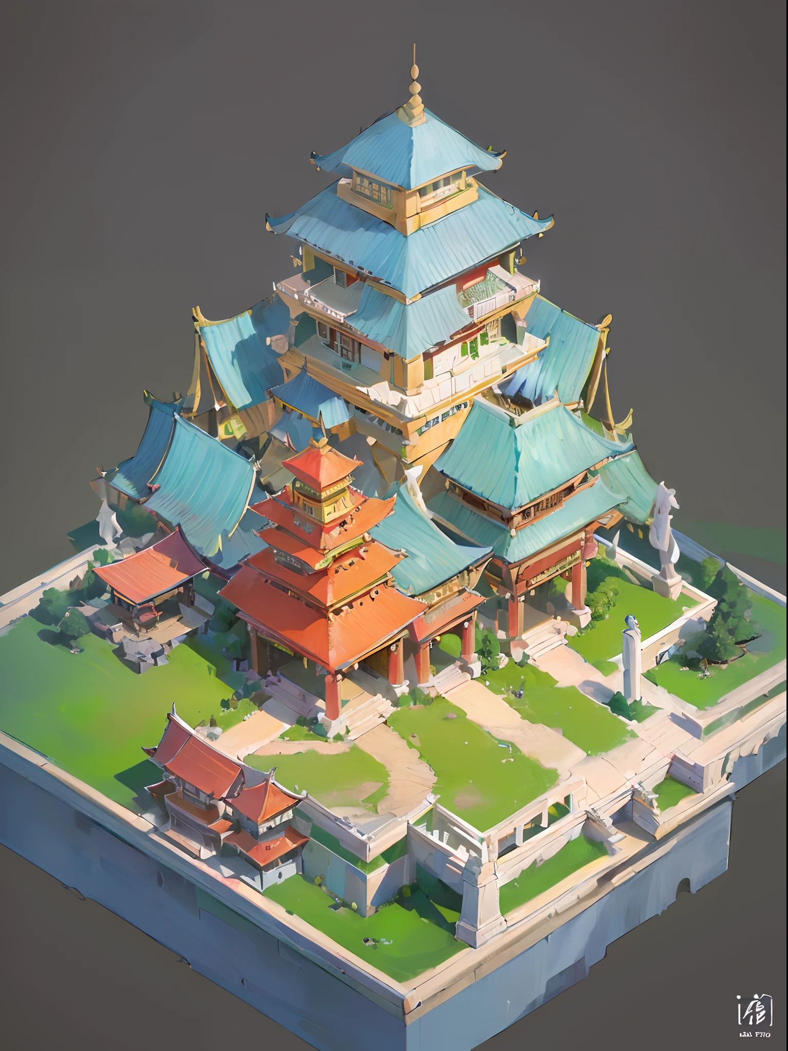 (isometric:1.5), (masterpiece, top quality, best quality, official art, beautiful and aesthetic:1.2),(16k, best quality, masterpiece:1.2),architecture, [:(black background:1.5):30],, east asian architecture, (simple background:1.5), scenery, no humans, stairs, building, wall, doorstep buildings, stairs, Chinese architecture
