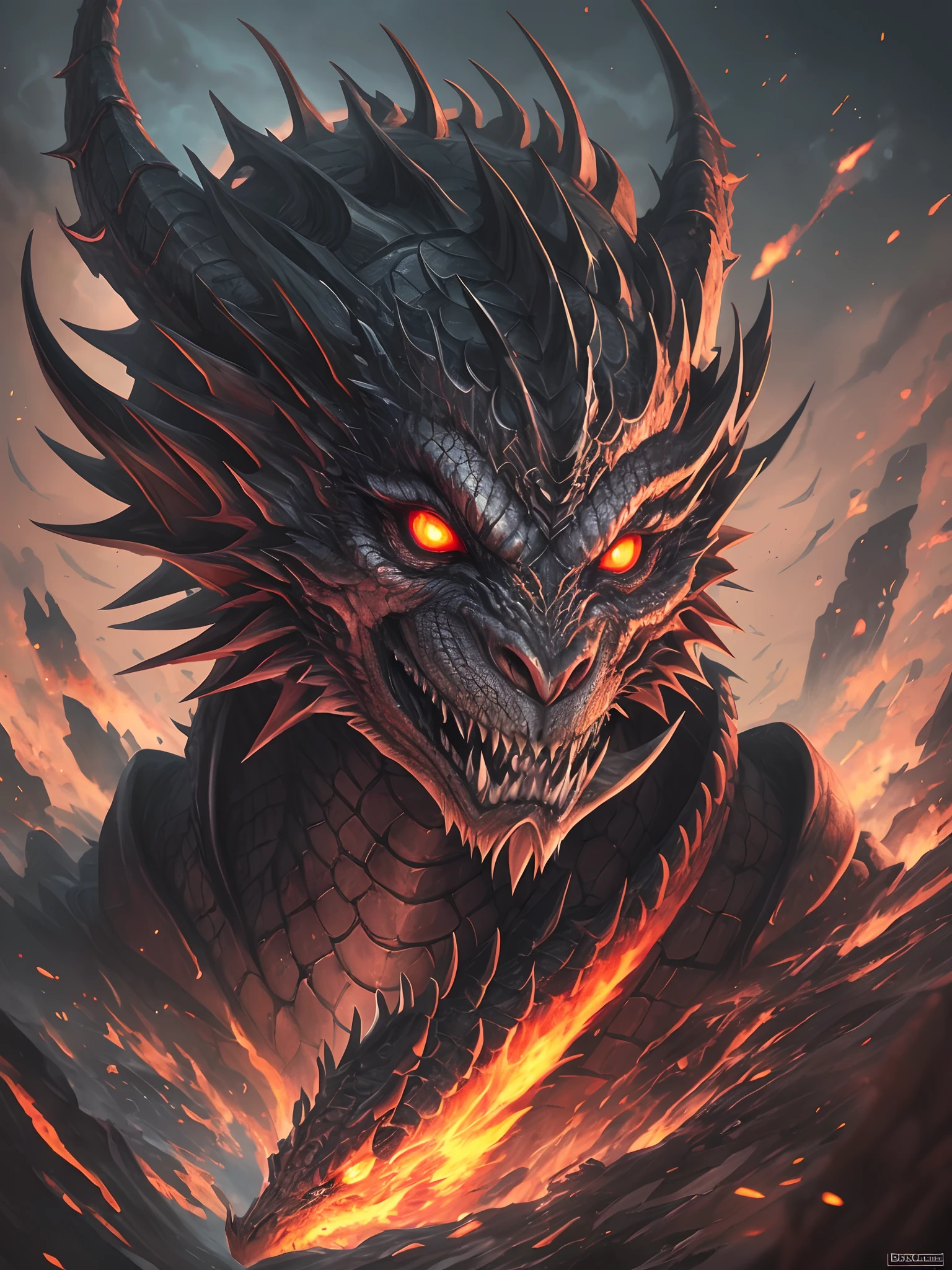 painting of a demonic looking monster with a red eye, cyborg dragon portrait, portrait of a dragon, dragon portrait, oil painting of dragon, epic fantasy card game art, dragon art, fantasy card game art, the devil in hell as a dragon, d & d fantasy digital painting, 4k fantasy art, dragon face, dungeons and dragons fantasy art, epic dragon --auto --s2
