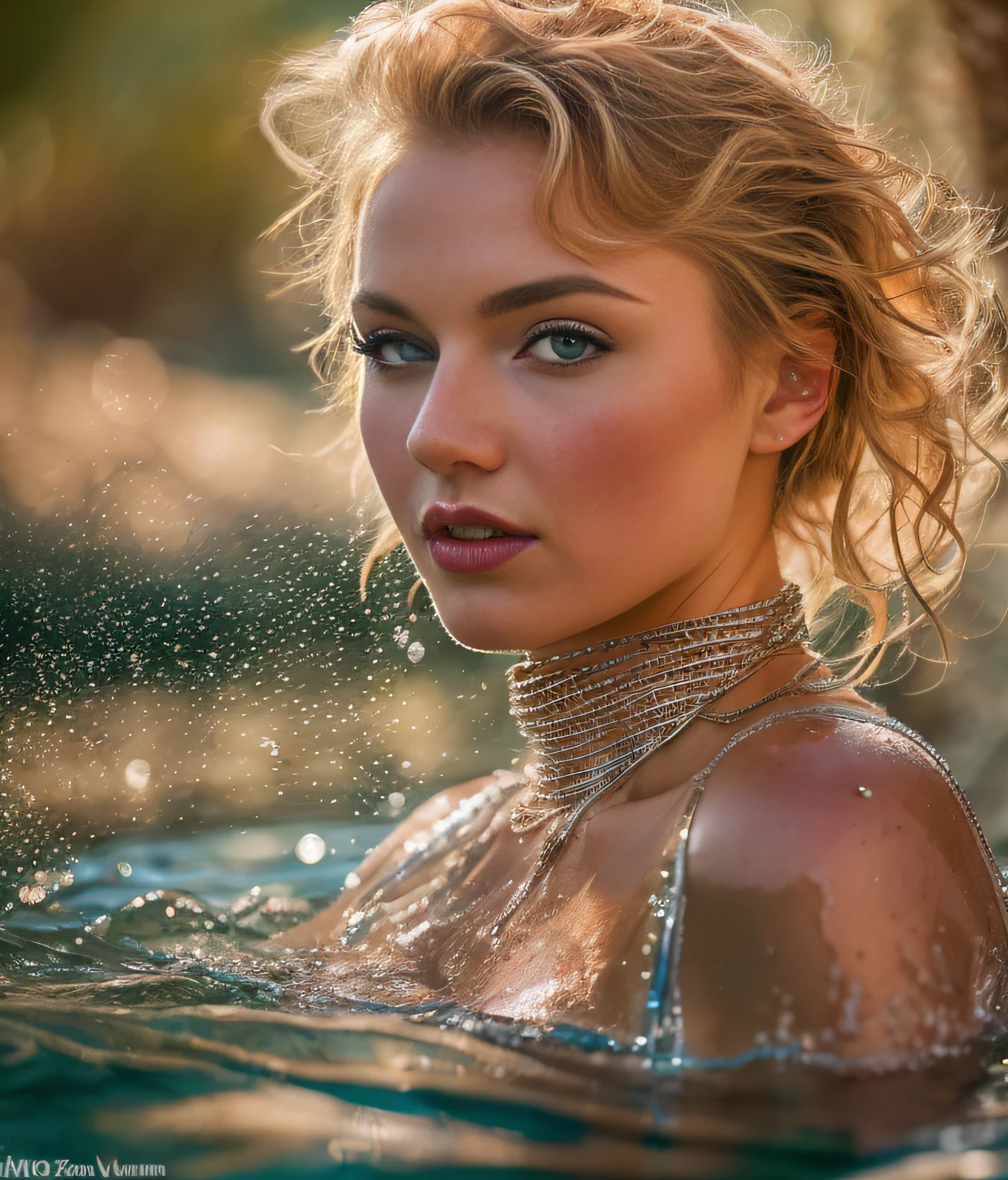 RAW, Nikon z 85mm,Award Winning Glamour Photograph extremely detailed award winning glamour photograph, front lit, HDR. Beautiful Ukrainian woman in water in coyote gulch, pin up style uniform, ((translucent sheer seethroughoutfit)), blond hair, blue eyes, ((high detailed skin, skin details)), perky, sharp focus, 8k uhd, dslr, high quality, film grain, rim light, koda chrome, large breasts busting out (((Full body Shot))), metart,femjoy,