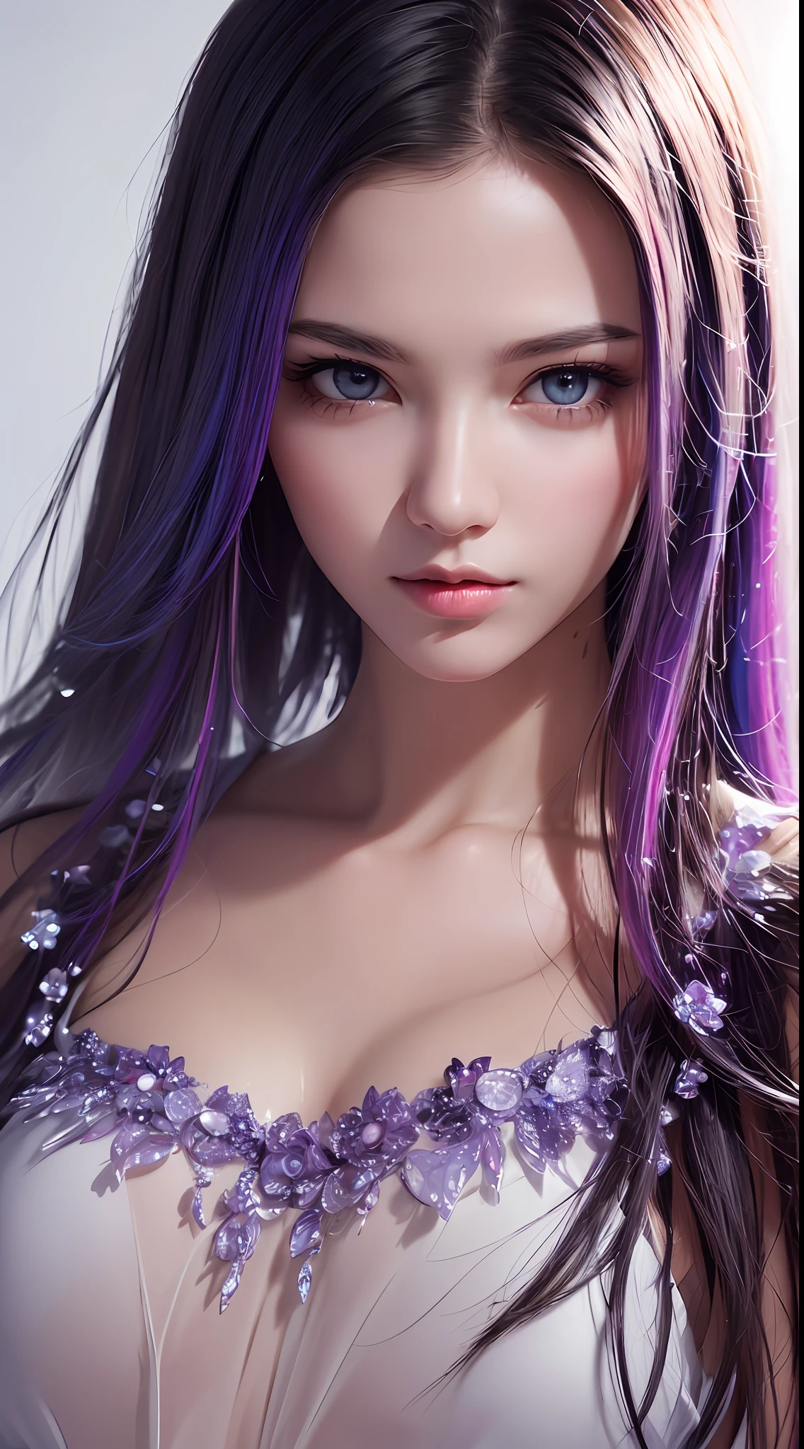 best quality, masterpiece, (realistic:1.2), 1 girl, detailed face, beautiful eyes, (masterpiece:1.2, best quality), (finely detailed beautiful eyes: 1.2), (extremely detailed CG unity 8k wallpaper, masterpiece, best quality, ultra-detailed, best shadow), (detailed background), (beautiful detailed face, beautiful detailed eyes), High contrast, (best illumination, an extremely delicate and beautiful),1girl,((colorful paint splashes on transparent background, Dulux,)), dynamic angle, beautiful detailed glow, full body, cowboy shot, white hair, purple eyes,