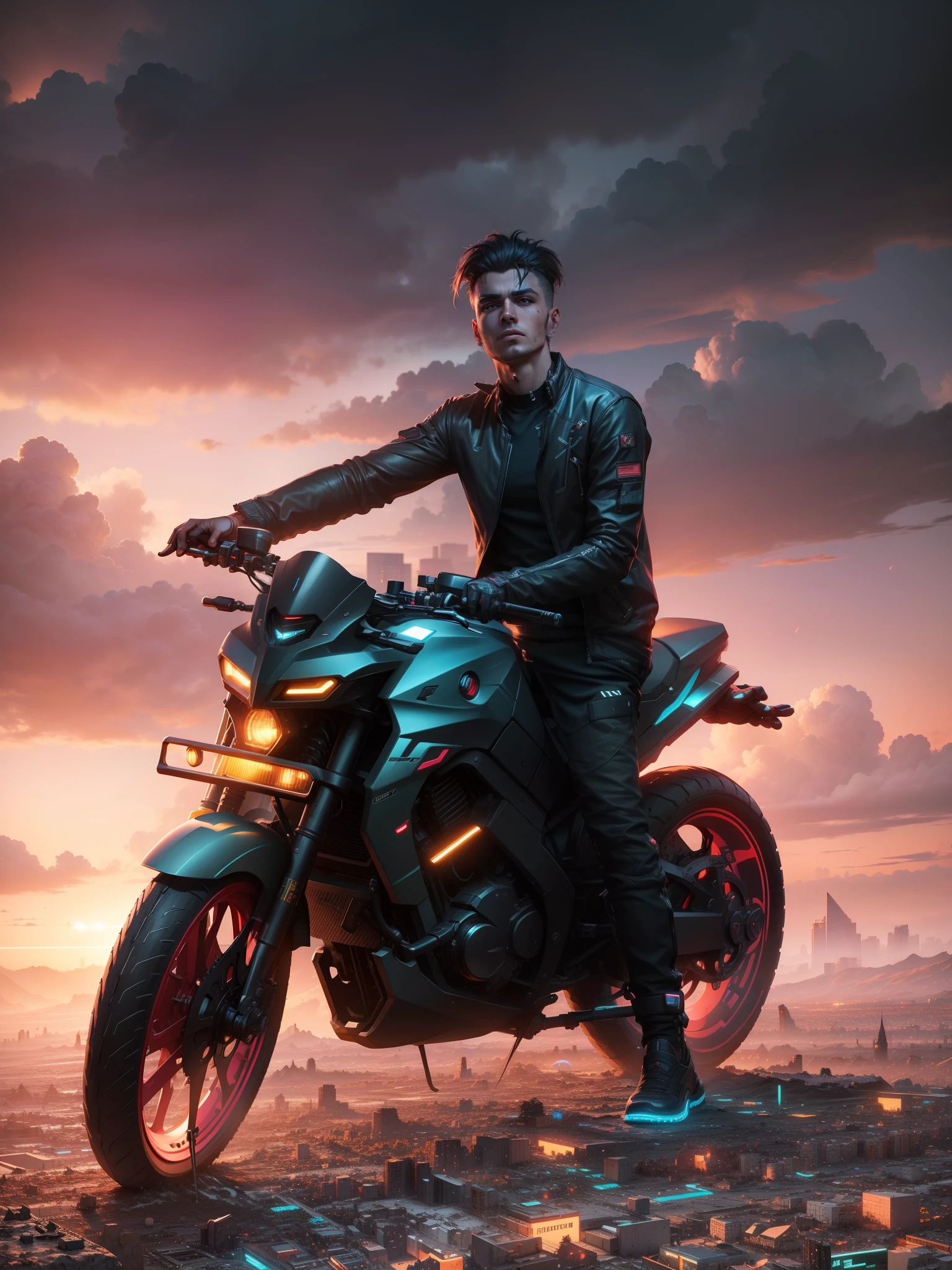 Change background cyberpunk handsome realistic ultra realistic game 8k
