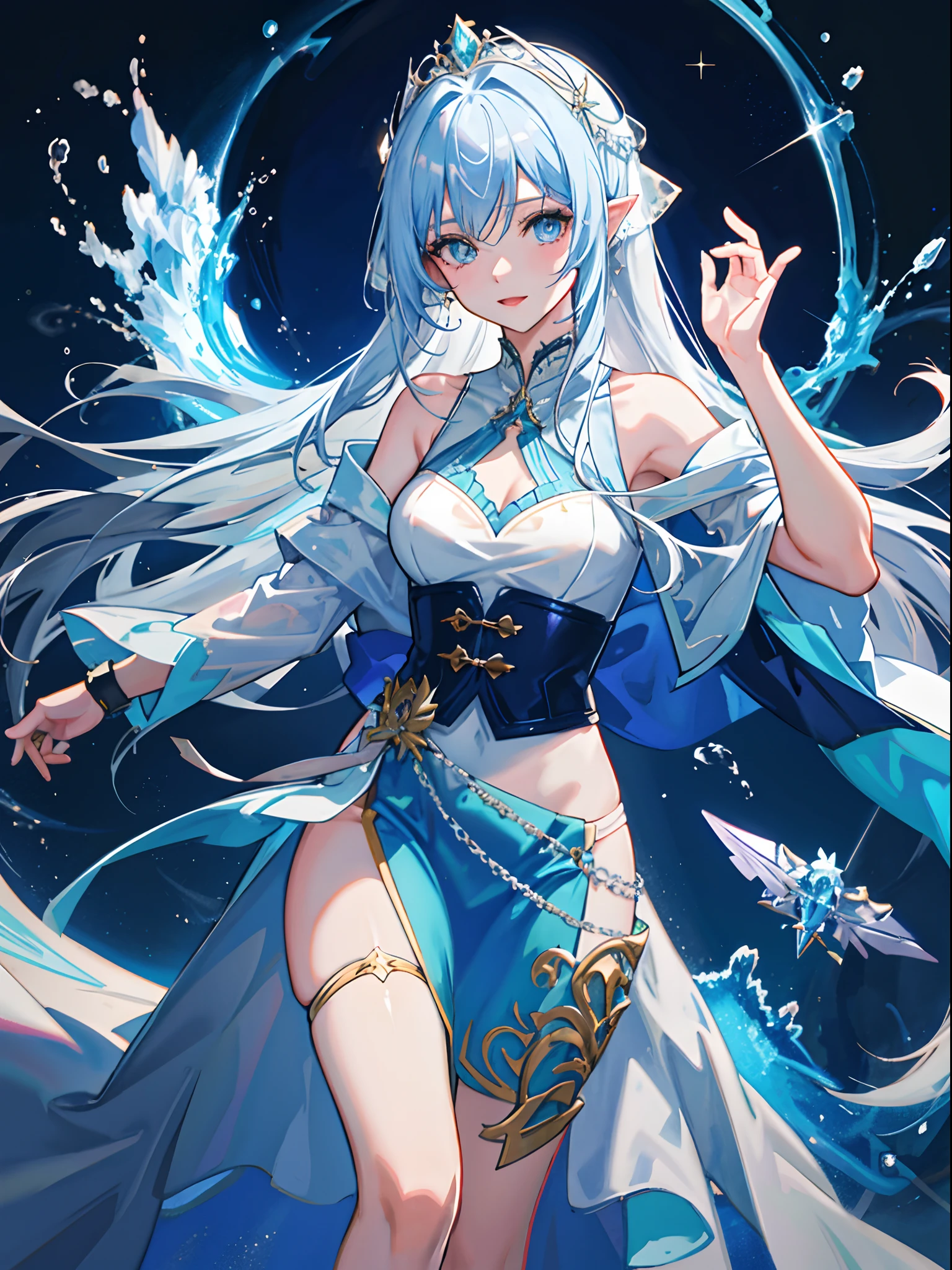 ((highest quality)),(ultra high resolution),(Super detailed),(detailed description),((best CG)),(best work of art),super precision art,amazing drawing art,(Fantasy art with precise details:1.5), Utopia of eternal spring,coloured butterflies、The blue sky spreads everywhere、clear stream、small flowers々、