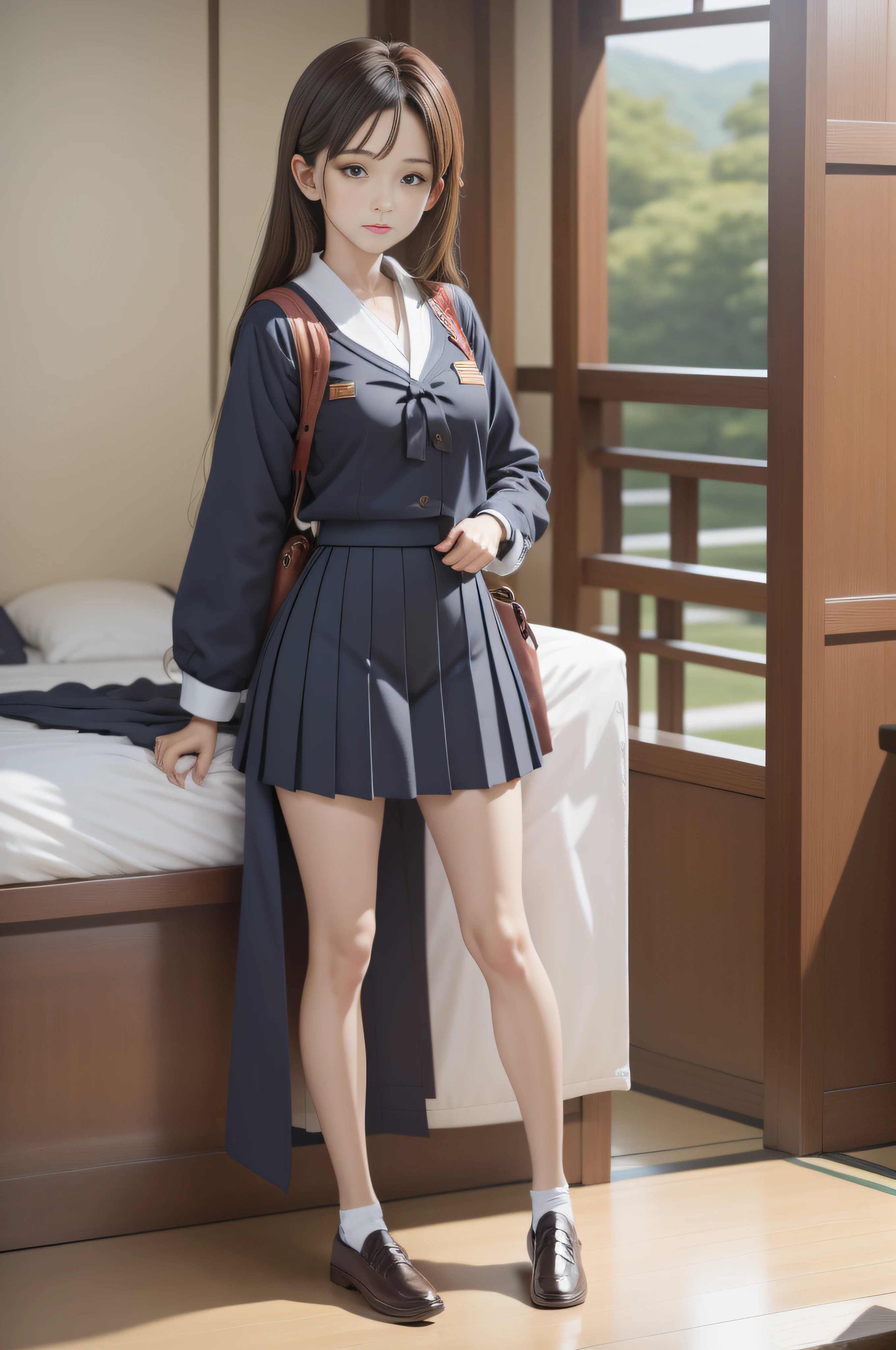 校服,full body shot shot