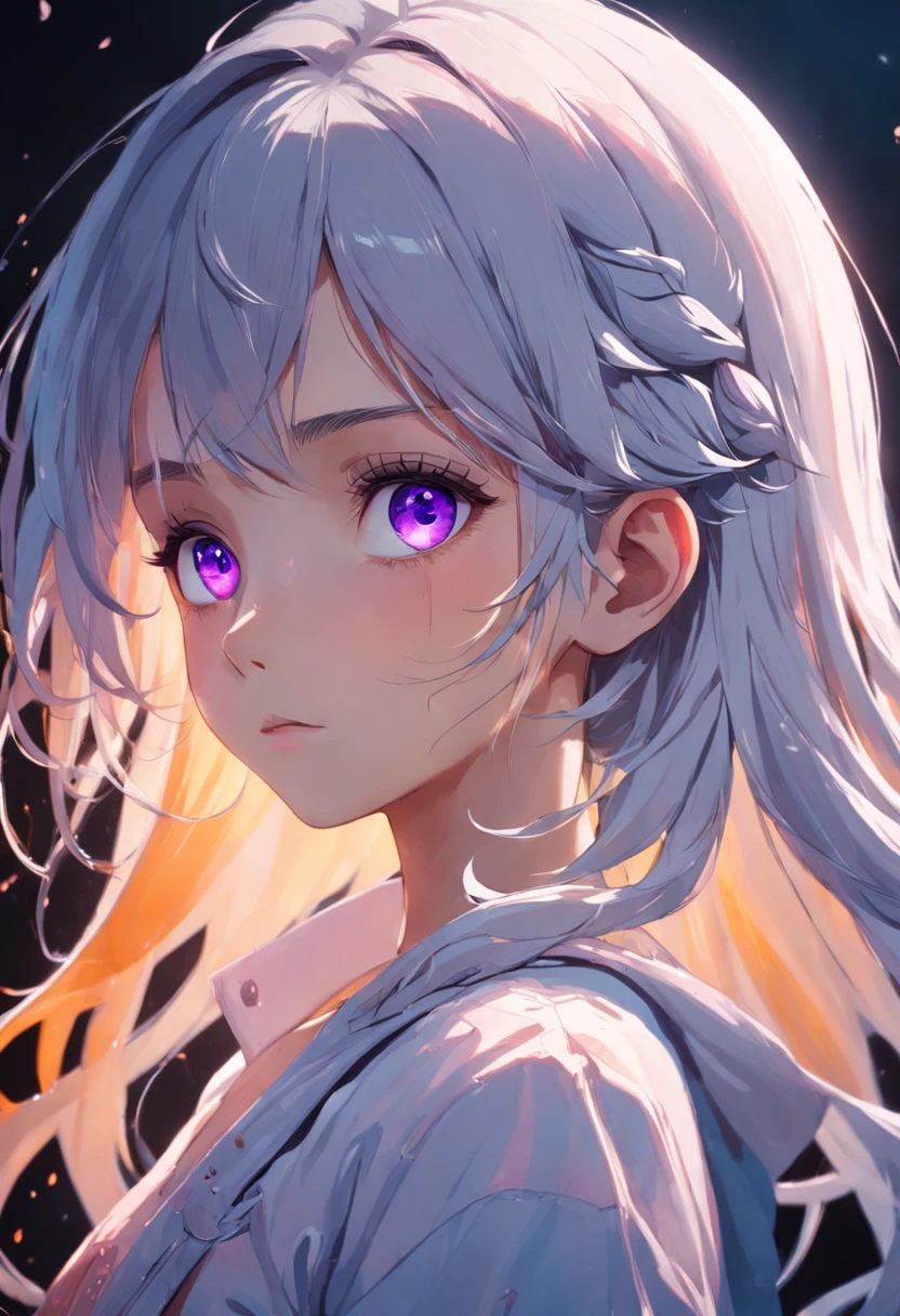 best quality, masterpiece, (realistic:1.2), 1 girl, detailed face, beautiful eyes, (masterpiece:1.2, best quality), (finely detailed beautiful eyes: 1.2), (extremely detailed CG unity 8k wallpaper, masterpiece, best quality, ultra-detailed, best shadow), (detailed background), (beautiful detailed face, beautiful detailed eyes), High contrast, (best illumination, an extremely delicate and beautiful),1girl,((colorful paint splashes on transparent background, Dulux,)), dynamic angle, beautiful detailed glow, full body, cowboy shot, white hair, purple eyes,