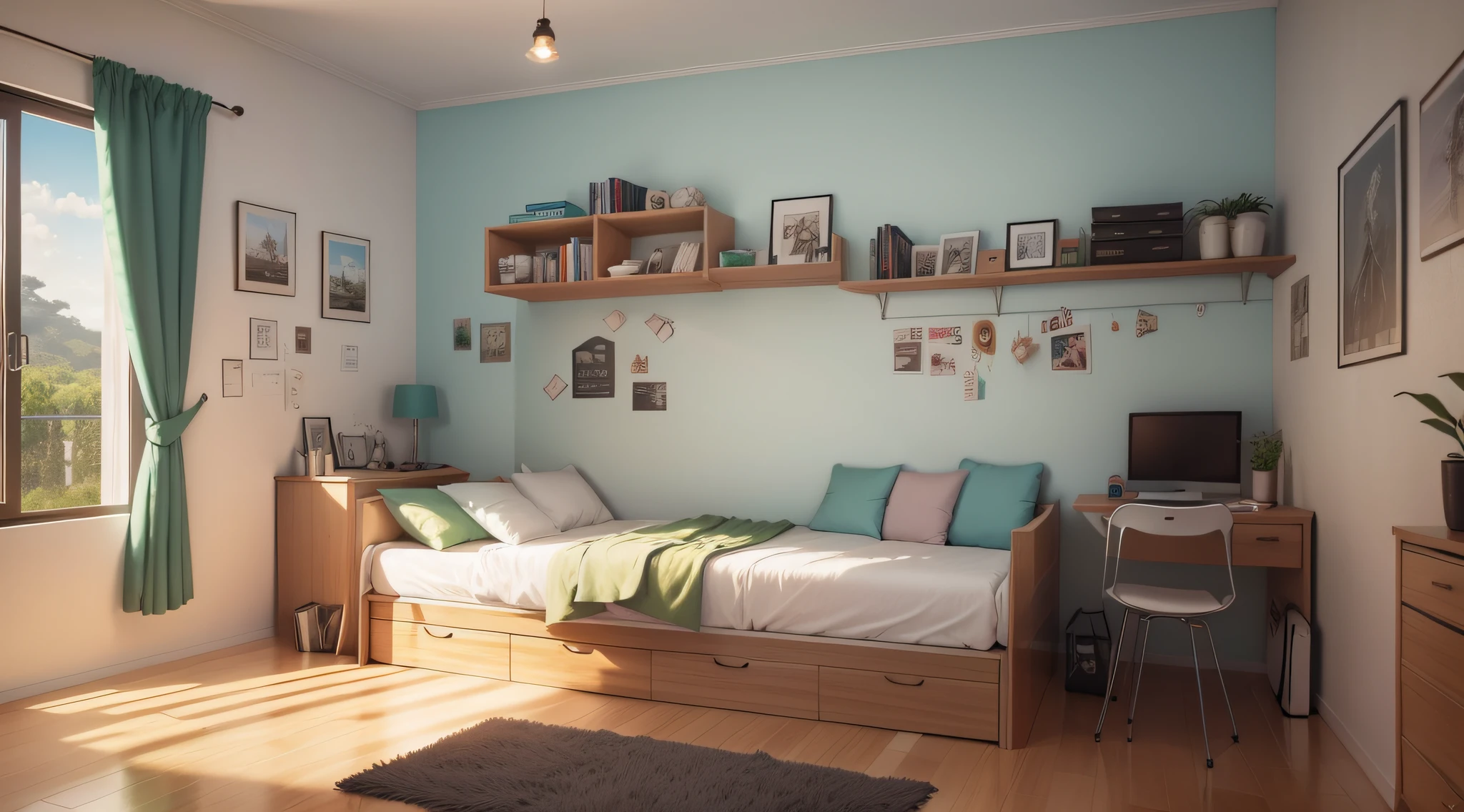 canto da parede do quarto, janela