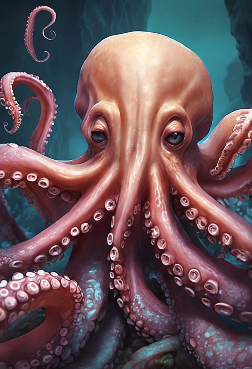 The octopus in a curious pose, with your big, expressive eyes, while the text "incredible, neither?" appears on the screen.