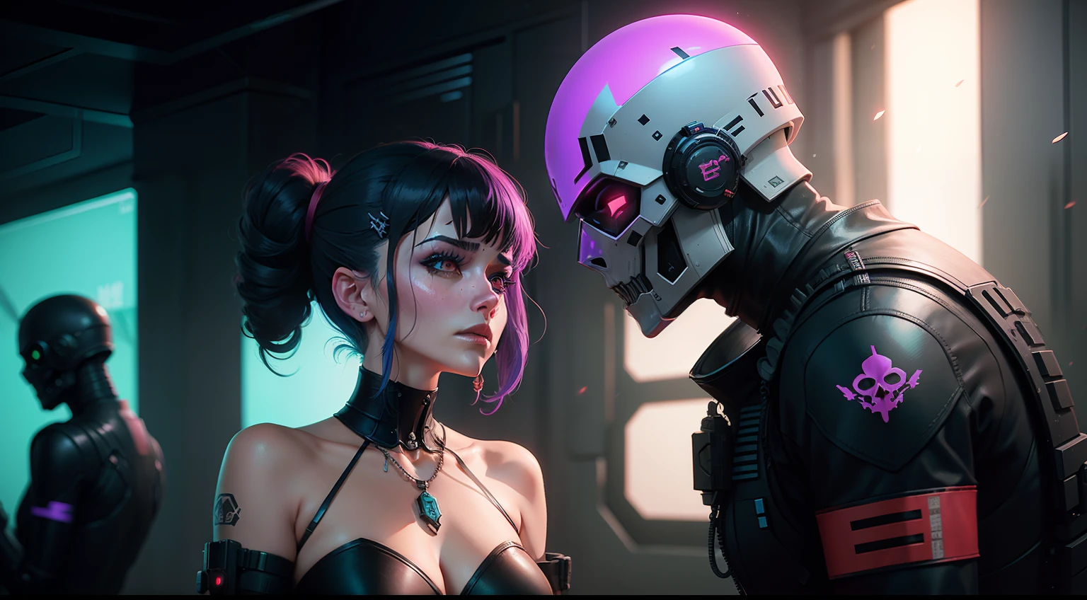 love death and robots, series, cyberpunk, colorful