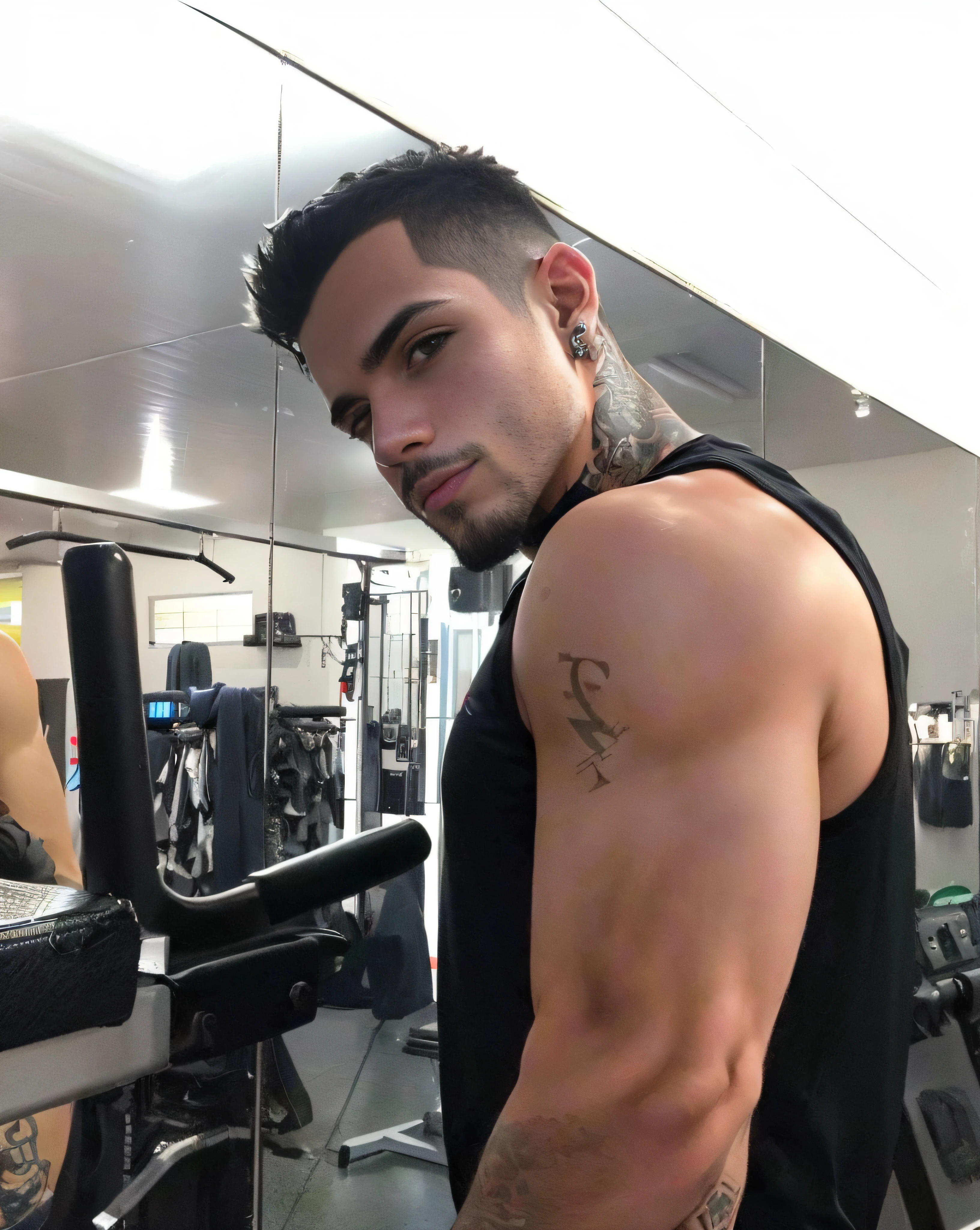 Beautiful man in selfie