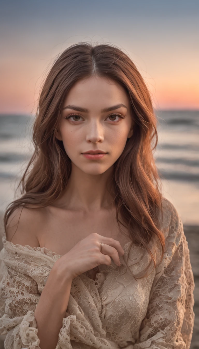 (masterpiece, high detal, absurderes, Raw photo:1.2), 1girl, campfire on the beach at night