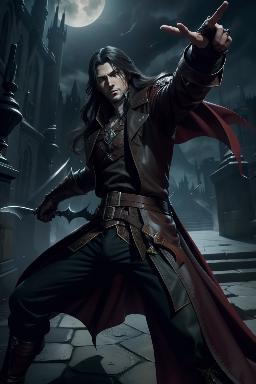 Castlevania Lord of the shadows hyper realistic super detailed Dynamic poses