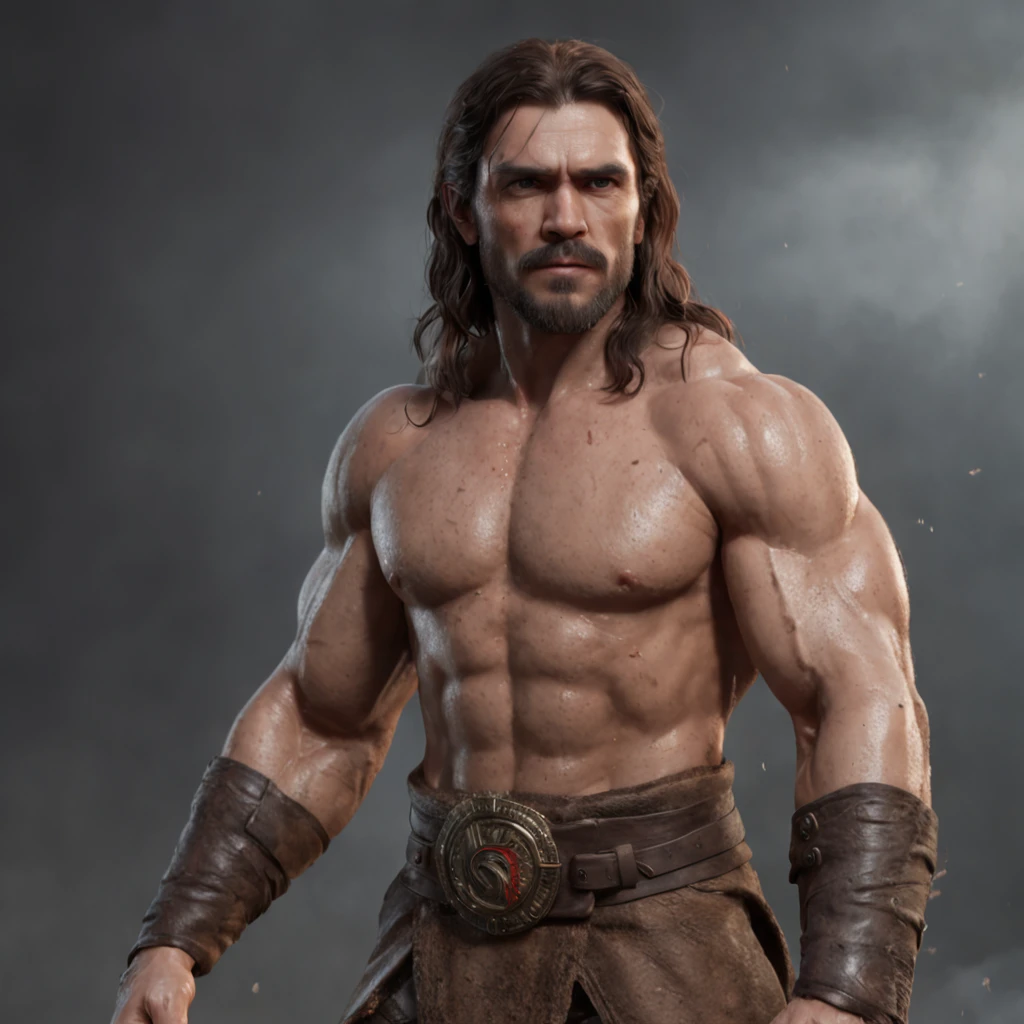 (Professional 3D rendering:1.3) de (Realistic:1.3) Foto de arte mais bonita do mundo,Features soft, bright male heroes, ((Epic hero fantasy rough muscular man wet hero angry look long hair short beard and fierce expression in dynamic pose, fantastic location, majestoso ambiente desordenado)), corpo inteiro 8k unidade render, action shot, poros da pele, very dark lighting, sombreamento pesado, circunstanciado, Rosto detalhado, (vibrante, fotogrdeia realista, Realistic, Dramatic, Escuro, foco nítido, 8k), (Old leather clothes damaged by bad weather:1.4), ((((Use peles)))), (intrincado:1.4), decadente, (altamente detalhado:1.4), pintura digital, rendering by octane, art stations, Conceito-Arte, liso, foco nítido, illustration, germe da arte, (Loish:0.23), Wlop Ilya Kuvshinov, e Greg Rutkowski e Alphonse Mucha Gracias, (global ilumination, studiolight, Light Volumetric), chuva forte, floating particles, patife, fantasia, Onze, corpo inteiroesbian, ((Fundo escuro e antigo da cidade:1.3)),CGSesociedade,art stations