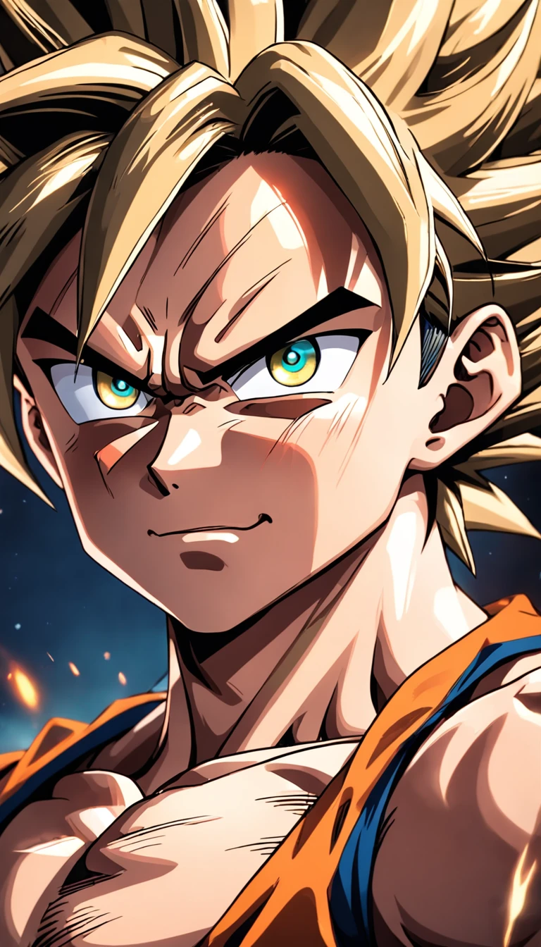 Dragon bola goku，Grande macaco，head portrait，Close-up，de um real，Facial features are carefully described，textura de pele realista，Estilo escuro，profundidade de campos，Luz alta，luz real，Traching de raias，oc renderizado，hyper-realistic，melhor qualidade，8k，Obras de mestres，super-fino，pelos pubianos detalhados，anatomia correta，sharp focus on eyes，Bokeh，Facial features are carefully described