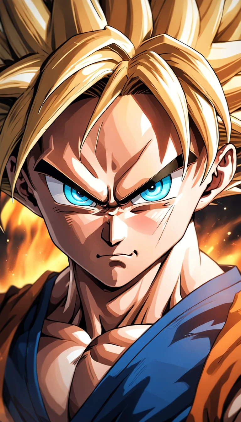 Dragon bola goku，Grande macaco，head portrait，Close-up，de um real，Facial features are carefully described，textura de pele realista，Estilo escuro，profundidade de campos，Luz alta，luz real，Traching de raias，oc renderizado，hyper-realistic，melhor qualidade，8k，Obras de mestres，super-fino，pelos pubianos detalhados，anatomia correta，sharp focus on eyes，Bokeh，Facial features are carefully described