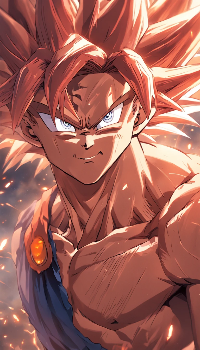 Dragon bola goku，Grande macaco，Close-up，de um real，Facial features are carefully described，textura de pele realista，Estilo escuro，profundidade de campos，Luz alta，luz real，Traching de raias，oc renderizado，hyper-realistic，melhor qualidade，8k，Obras de mestres，super-fino，pelos pubianos detalhados，anatomia correta，sharp focus on eyes，Bokeh，Facial features are carefully described