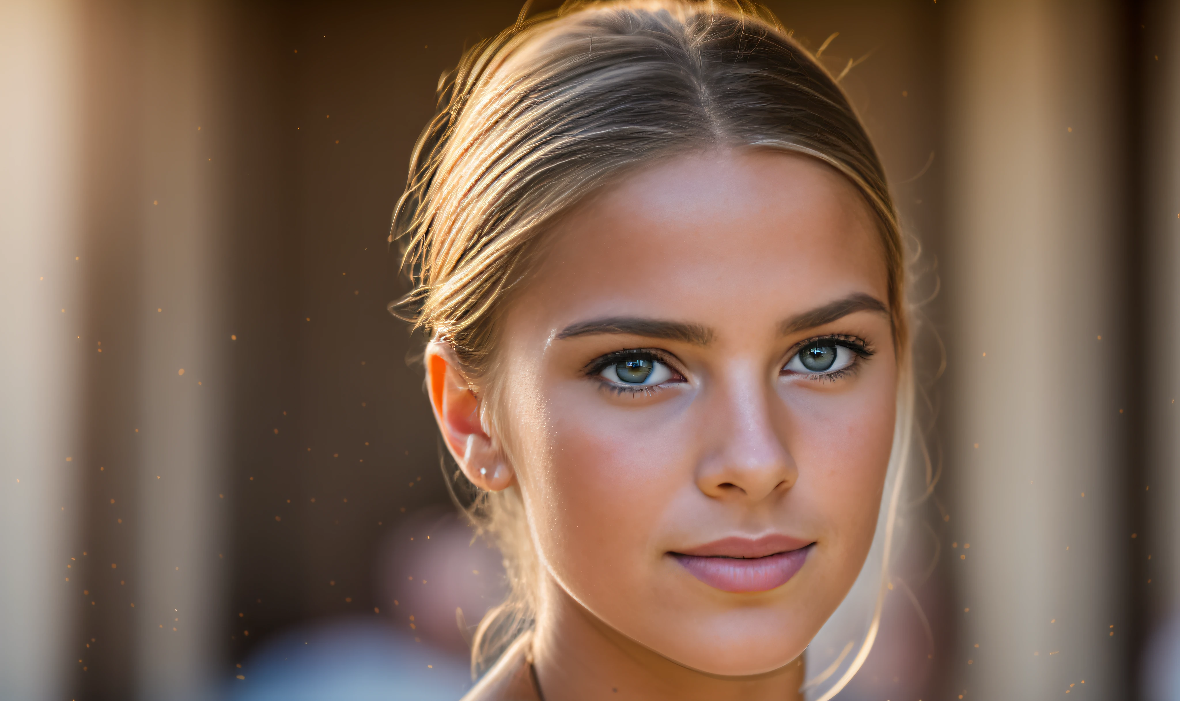 photo realist, A realistic photo of'une fille de 18 ans portant un bikini, cheveux blonds, plage, (1fille), (fond d'Highly detailed 8k CG unity display), Photo of the most beautiful work of art'art au monde, majestueuse professionnelle (photographie de Steve McCurry), 8k uhd, dslr, softlighting, highly quality, grain de film, mise au point nette Fujifilm XT3, f 5.6, high details, mise au point nette, dramatique, (en regardant le spectateur : 1,2), (detailed pupils : 1,3), (natural light),