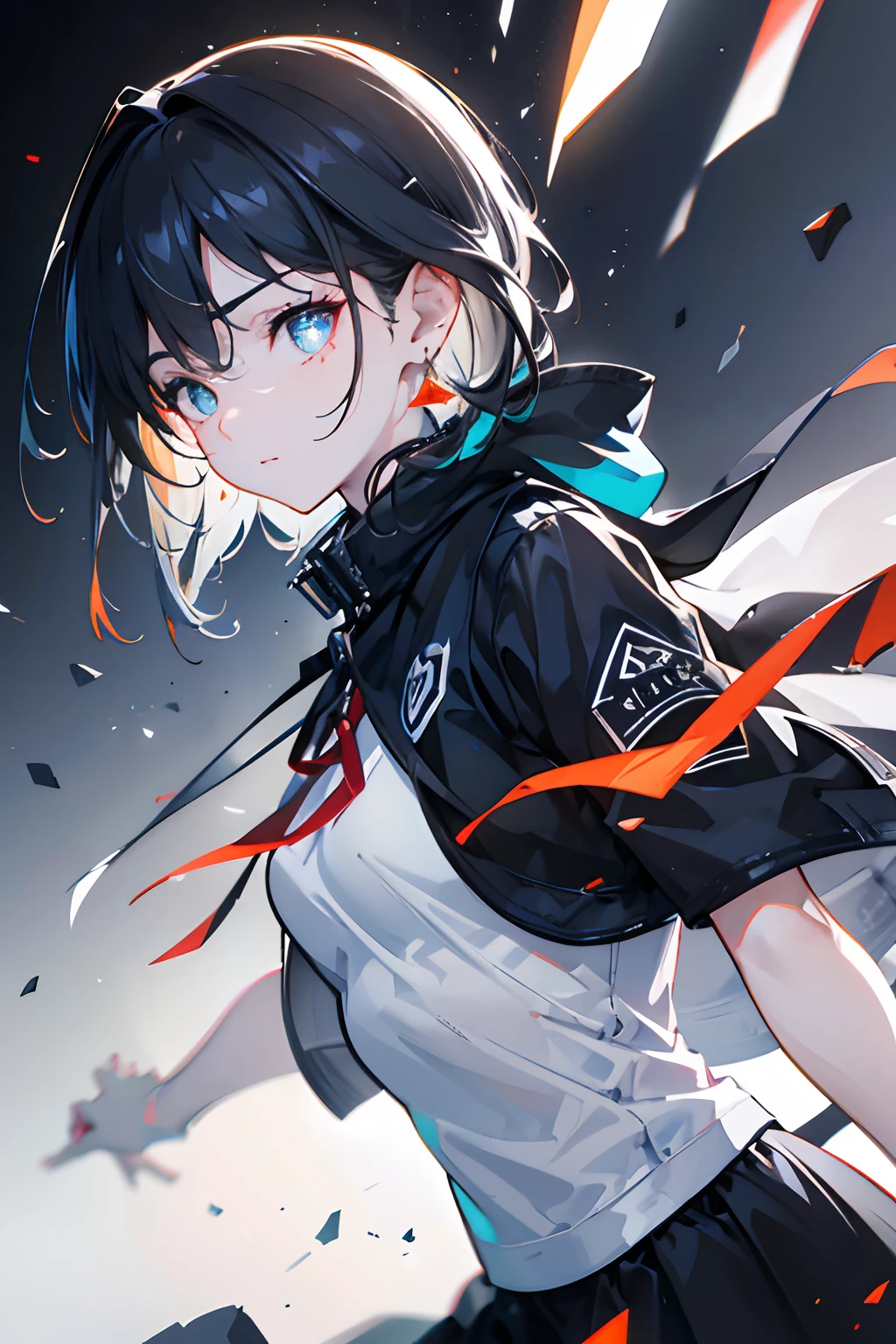 1boys,Black hair,校服,white shirt,,Wearing earrings,Black coat,hooligan,This character has muscles,tall,extremely handsome,I have a tattoo on my arm,1girll,Long gray hair,Girls are short,The girl is petite, nffsw(HighDynamicRange)、Ray traching、NVIDIA RTX、Hyper-Resolution、Unreal 5、Sub-surface scattering、PBR Texturing、Postprocess、Anisotropy Filtering、depth of fields、Maximum clarity and sharpness、multi-layer texture、Albedo and specular maps、Surface Shading、Accurate simulation of light-material interactions、octan render、Two-tone lighting、Low ISO、 White Balance, thirds rule, Large aperture, 8K Raw, Efficient Subpixel, sub-pixel convolution, (Luminescent particles:1.4), {{masterpiece, Top image quality, Ultra High Definition CG, Unity 8k Wallpapers, 。.。.。.3D, cinematlic lighting, lensflare}},{{masterpiece、top-quality、extremely details CG、16 K、Cinematographic lighting、lensflare}}、