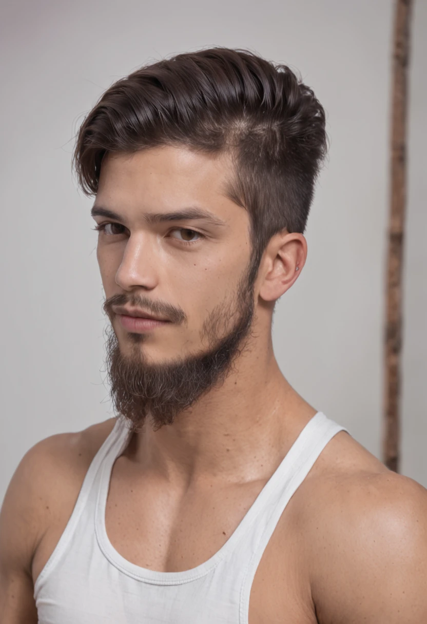 jovem, cute boy from Ceará, branco, with tattoo on the left arm, meio magro, com barba fechada feita, 22 anos. peito nu, projetar-se sensualmente, very clearly visible, remova a cueca, mostre o penis, medium and thick, Remova completamente a roupa interior, mostrar o completo, fundo nu, erotic body, erotic facial expressions, mama aberta, belas pernas bonitas, medium-sized thighs, cabelos curtos, tipo marginal, parte superior do corpo aberta, , Realistic, circunstanciado, master part, extra film grain, professional lighting, fotografia profissional, Cores Neutras, cores silenciadas, Luzes Naturais, foto realista, good composition, 4k, High definition