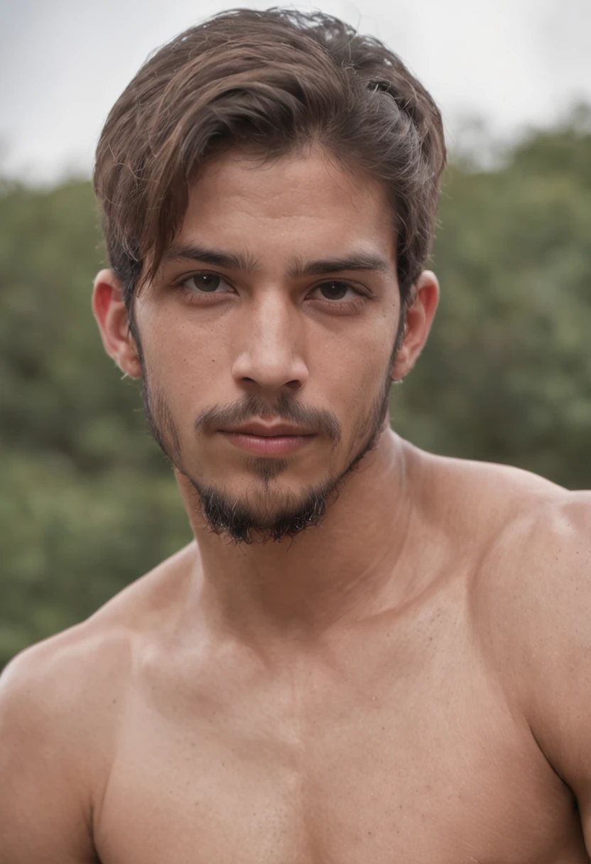 jovem, cute boy from Ceará, branco, with tattoo on the left arm, meio magro, com barba feita, 22 anos. peito nu, projetar-se pelado, very clearly visible, remova a cueca, mostrando claramente o volume do penis no short de jogar bola, Remova completamente a roupa interior, mostrar o corpo completo, fundo nu, erotic body, erotic facial expressions, mama aberta, belas pernas bonitas, medium-sized thighs, cabelos curtos, tipo marginal, parte superior do corpo aberta, , Realistic, circunstanciado, master part, extra film grain, professional lighting, fotografia profissional, Cores Neutras, cores silenciadas, Luzes Naturais, foto realista, good composition, 4k, High definition