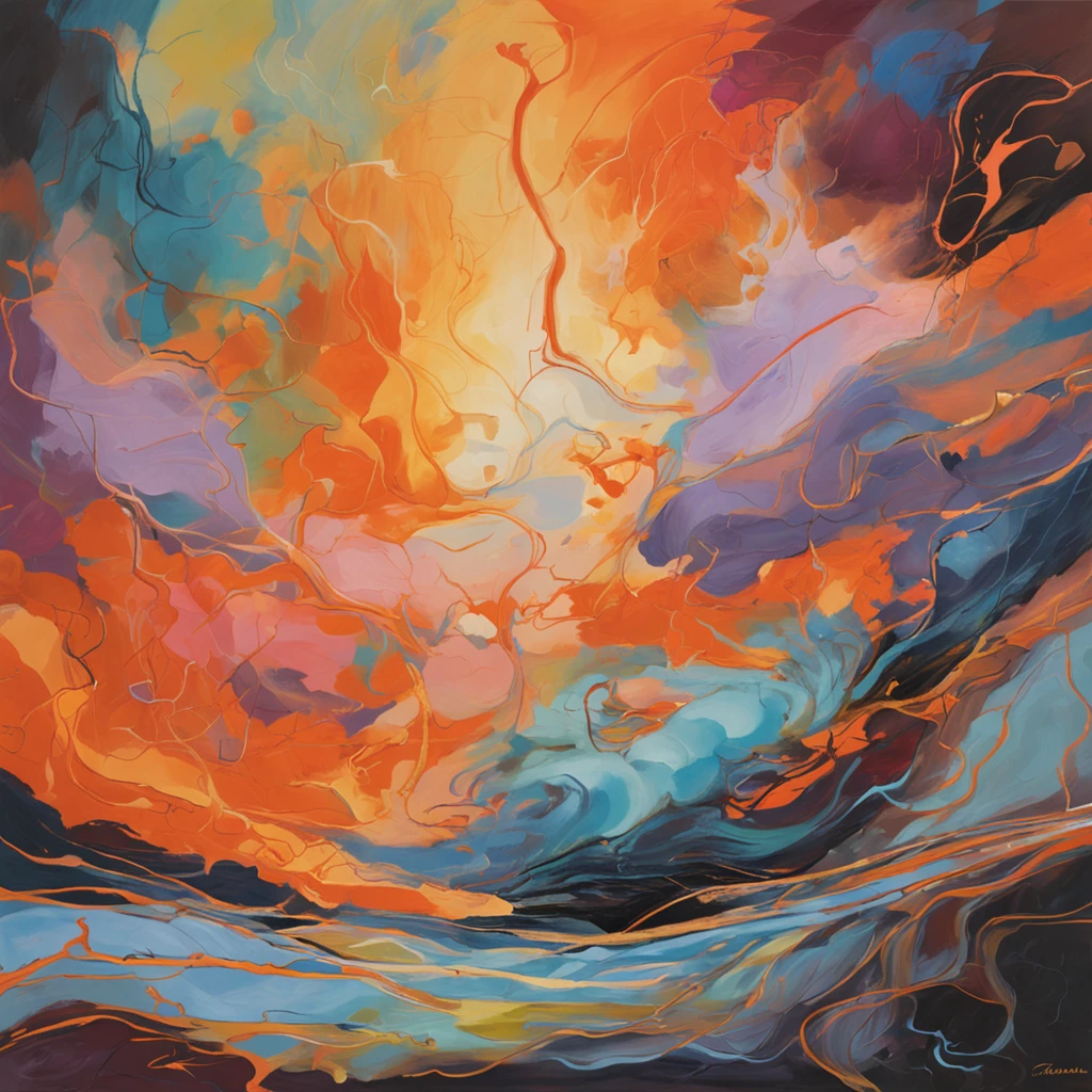 Details of the human brain, by range murata, Galaxy in the background, Clouds, vivd colour, High contrast, mont, vector line art, orange highlights, trending in pixiv, anime concept art, stick, Matthias, hightquality, edge-to-edge, sanskrit