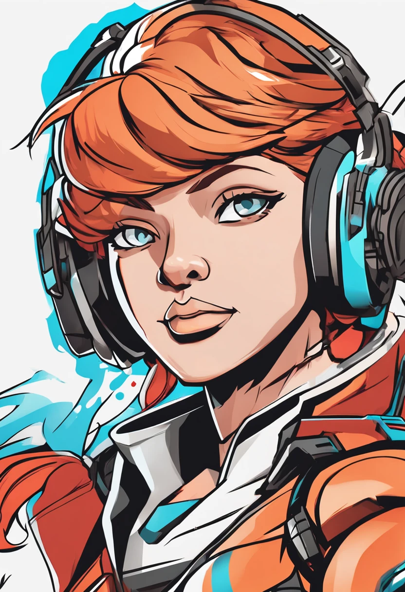 E sport Logo Art, Sem fundo, personagem com cor de pele branco e cabelo branco ! qualidade 8k hdr