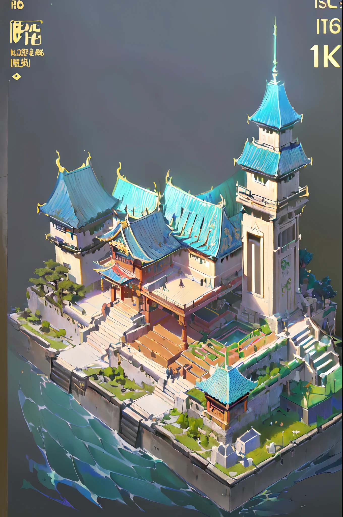 [:(black background:1.5):40],(isometric:1.5), (masterpiece, top quality, best quality, official art, beautiful and aesthetic:1.2),(16k, best quality, masterpiece:1.2),architecture,  east asian architecture, (simple background:1.5), scenery, no humans, stairs, building, wall, doorstep buildings, stairs, Chinese architecture,(dark night:1.5)