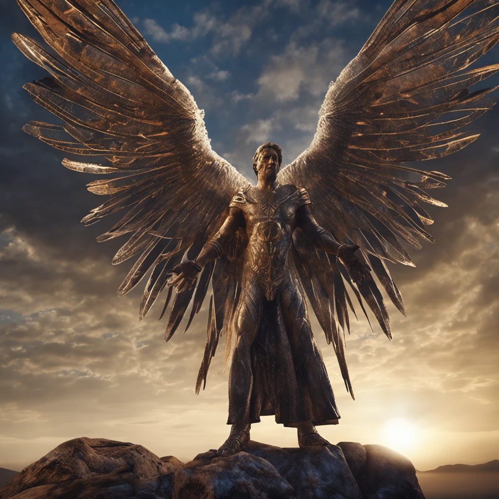 Angel Gabriel radiates his light over the earth, best quality, master part, ultrahigh-resolution, (fotografia realista:1.4), Surrealismo, Semelhante a um sonho,FusionArt, Shadow dancer, magia das sombras, Darkness Control, furtividade, passo da sombra, Umbral spells, hidden blade,