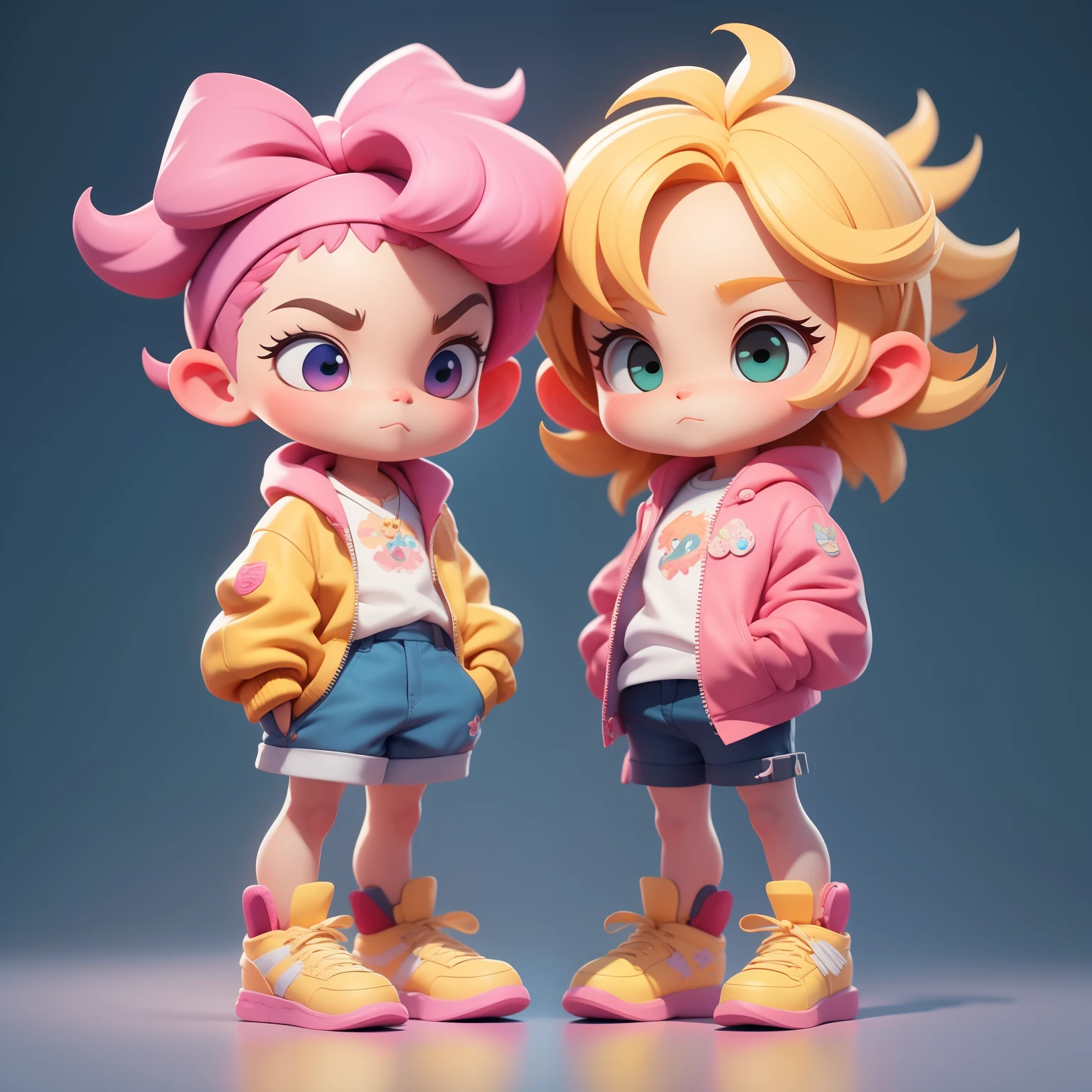 A super cute boy, full body, fantastic cute hair accessories Popmart blind box, IP design, clean bright background 3D rendering, OC rendering, 8k, soft focus, fine gloss super detail --ar 3:6 50 --q 2 --niji 5 --style expressiveness --s 2