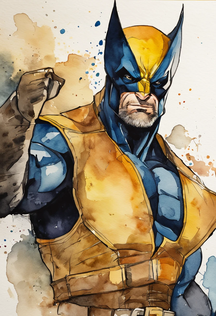 foto do wolverine da Marvel do lado de fora da cidade 17, chuvoso, rtx, octano, irreal