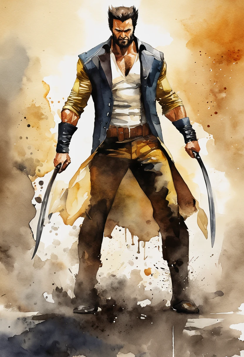 foto do wolverine da Marvel do lado de fora da cidade 17, chuvoso, rtx, octano, irreal