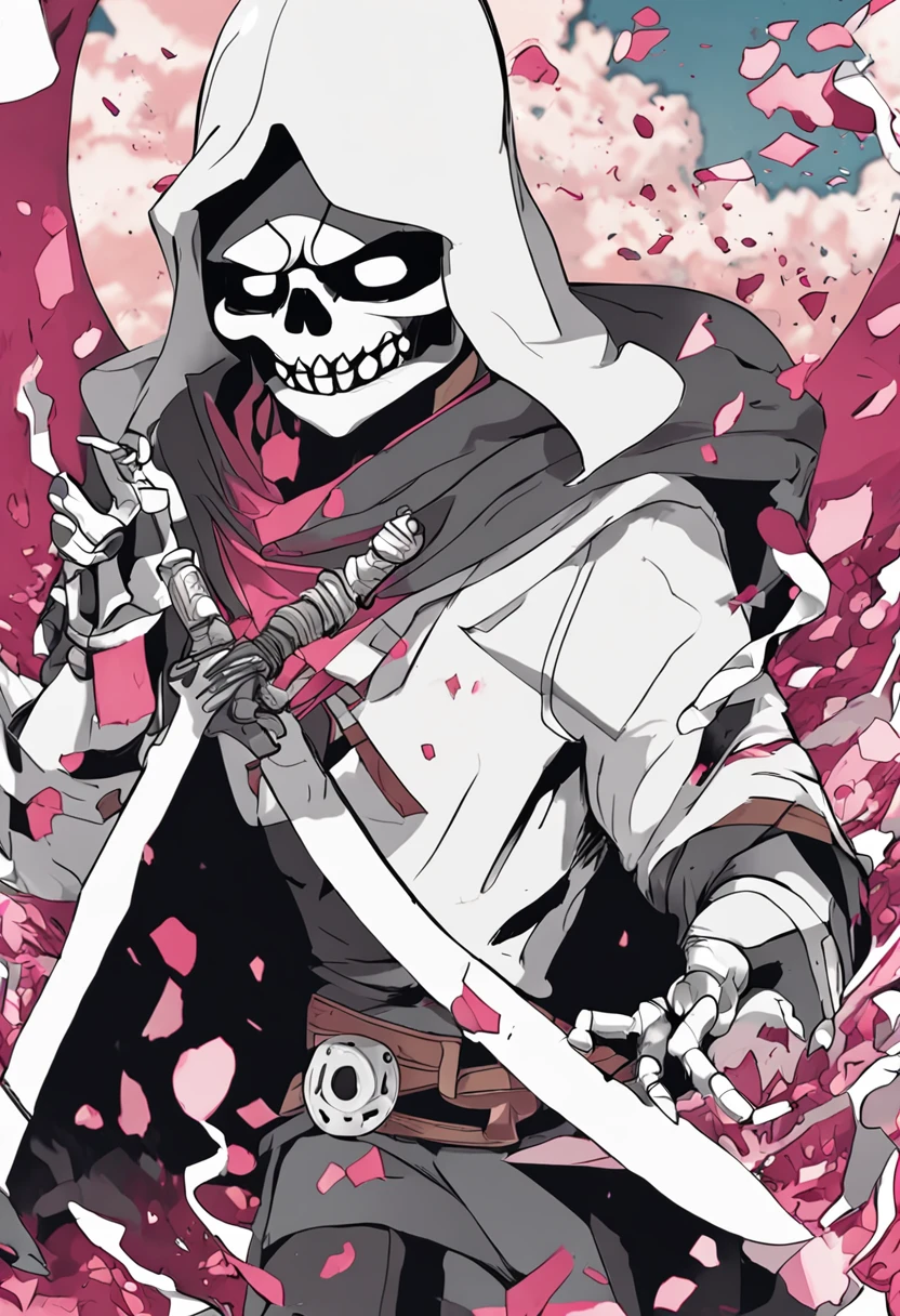 Sans de fogo do undertale no estilo anime