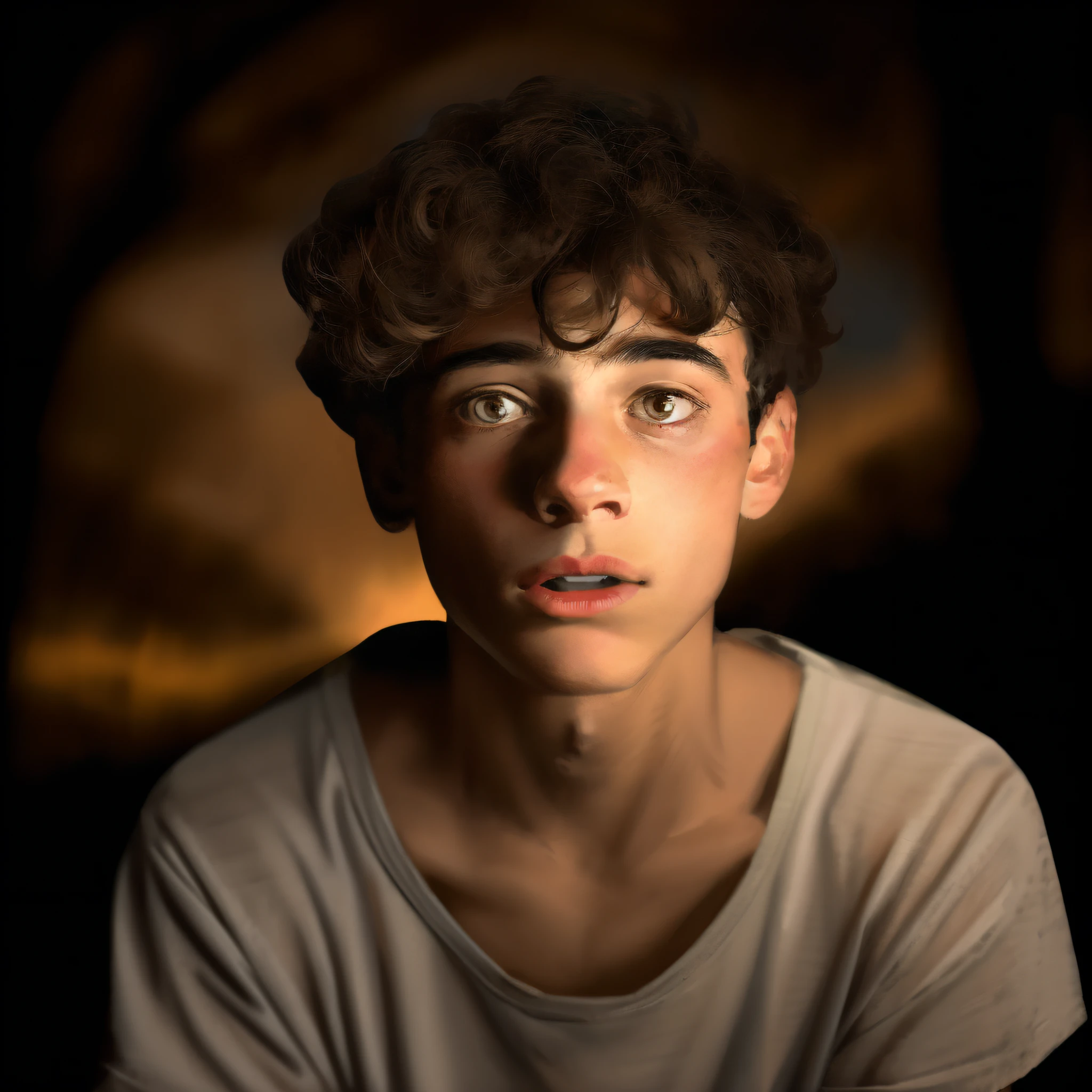A surprised boy, Detailed, Clear