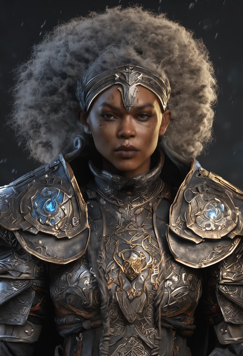 Crie um personagem de D&D. Esse personagem deve ser um humano, storm cleric devoted to Umberlee - the queen of storms. Esse personagem veste uma cota de malha como armadura, in two right hand wields a massive war hammer, and in his left hand a round and medium-sized shield. Around his neck this character wears a medallion with the emblem of Umberlle, same emblem that is carved in the center of your shield