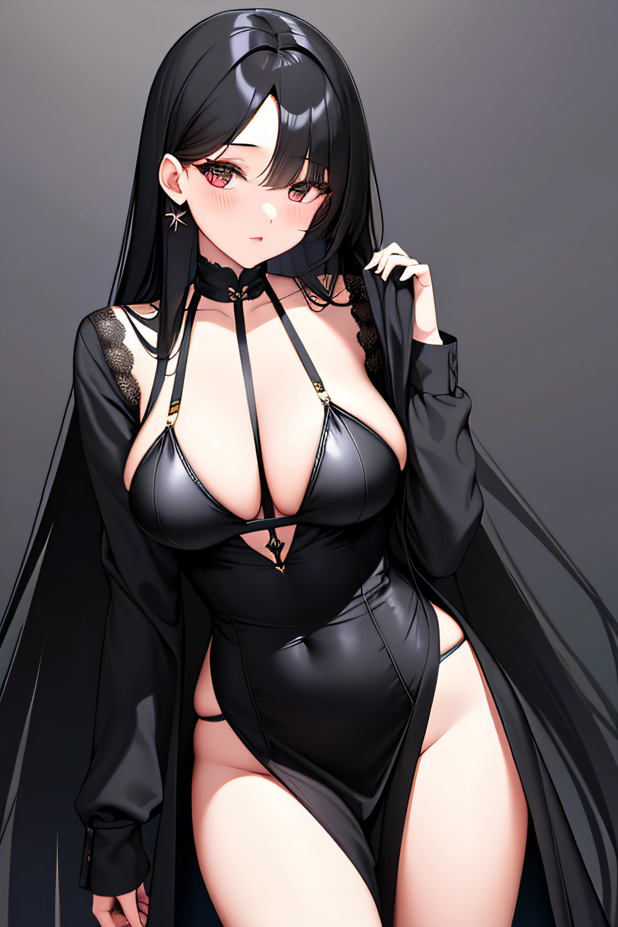 black long straight hair,grown woman,infringe