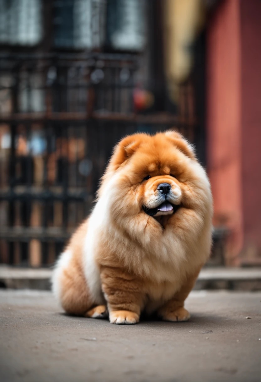 Ao lado do Chow Chow, an adorable caramel rabbit