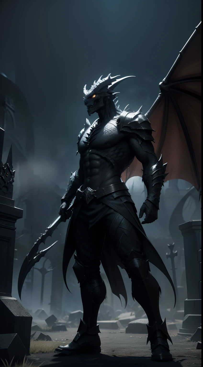 undead, dragon, grave-yard-background, masterpiece, 3d render, high quality, high detailed, epic, dynamic effect, specular lighting, hdr, 8k full body picture quality, nanite raytraced, 8k resolution, intricate, dramatic, best quality, ultra high res, nu no humans, illustration, rich colors and exaggerated shapes,