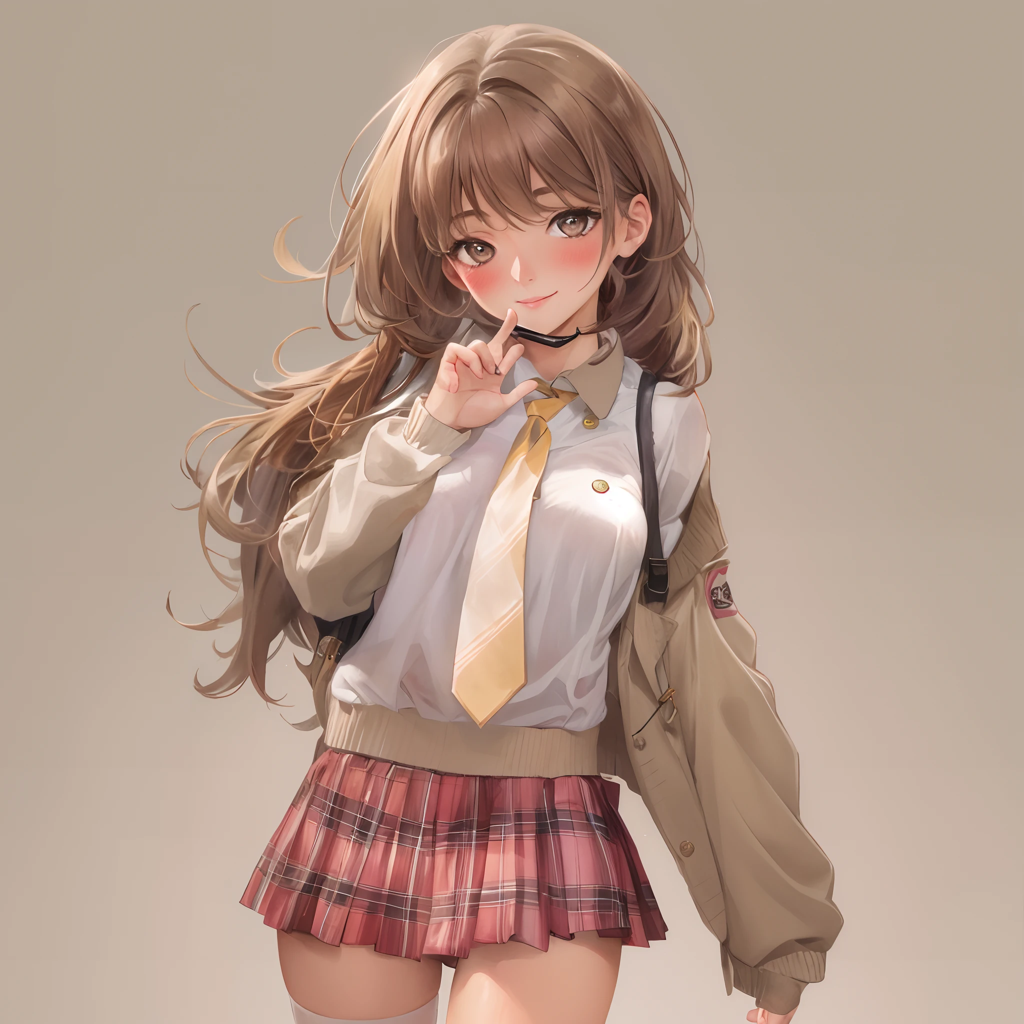 nsfw, (masterpiece),(((teen))),  (((1girl))), blonde hair, brown hair , tan skin, dark skin,  smirk, thick thighs,  (brown eyes),BREAK
, (masterpiece),seifuku, school uniform, socks, plaid skirt,  (best quality, high resolution), (ligne claire:1.2),  distinct, 3d face, vivid, cutest, (from side), (Realistic:1.3), artstation original character, (highres, ultra_detailed, 4k, UHD), sidelighting,  ((perfect fingers)), perfect body,  (drooping eyes), Blush Eyeshadow With Thick Eyelashes,  looking at viewer