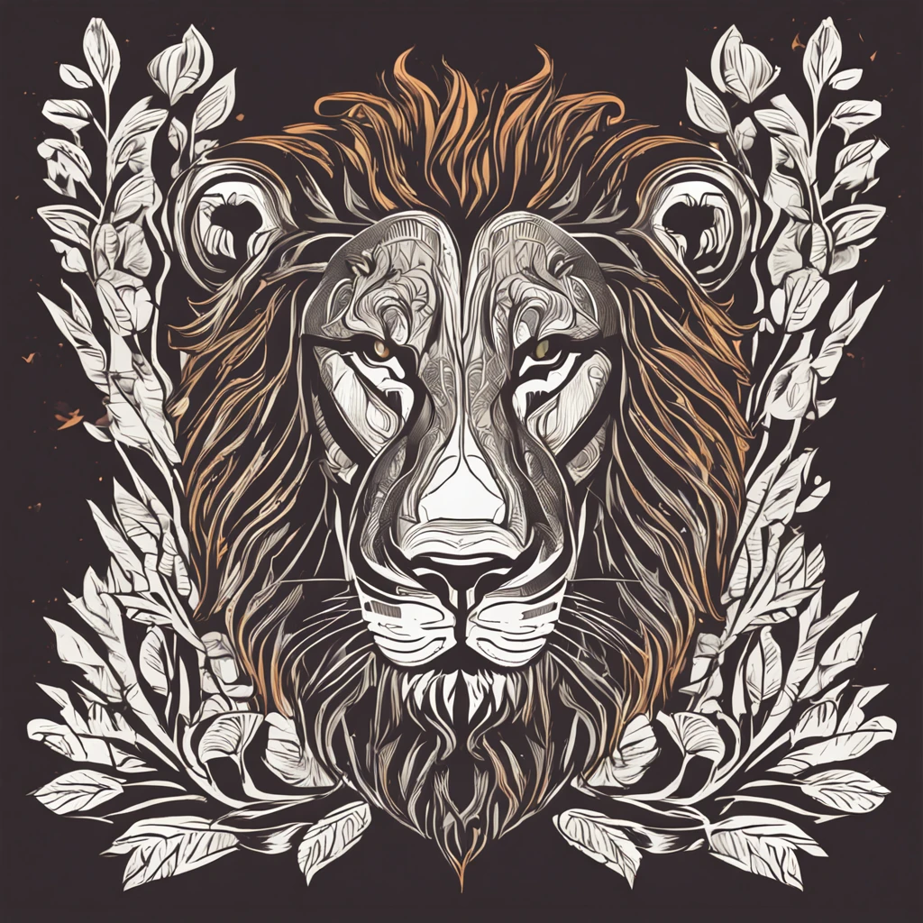 a minimalist lion logo vector
