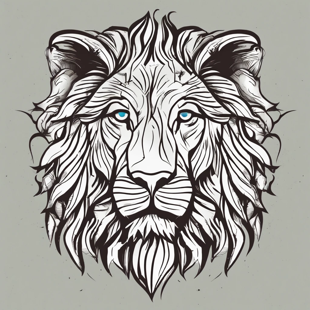 a minimalist lion logo vector